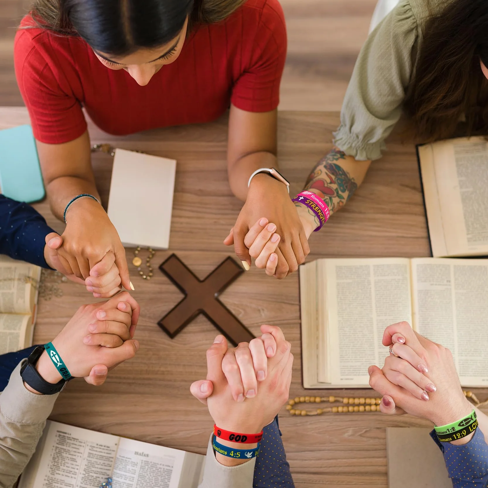 Gumowe bransoletki z Wersetem Biblii, silikonowa bransoletka motywacyjna, chrześcijański Jezus, bransoletki religijne