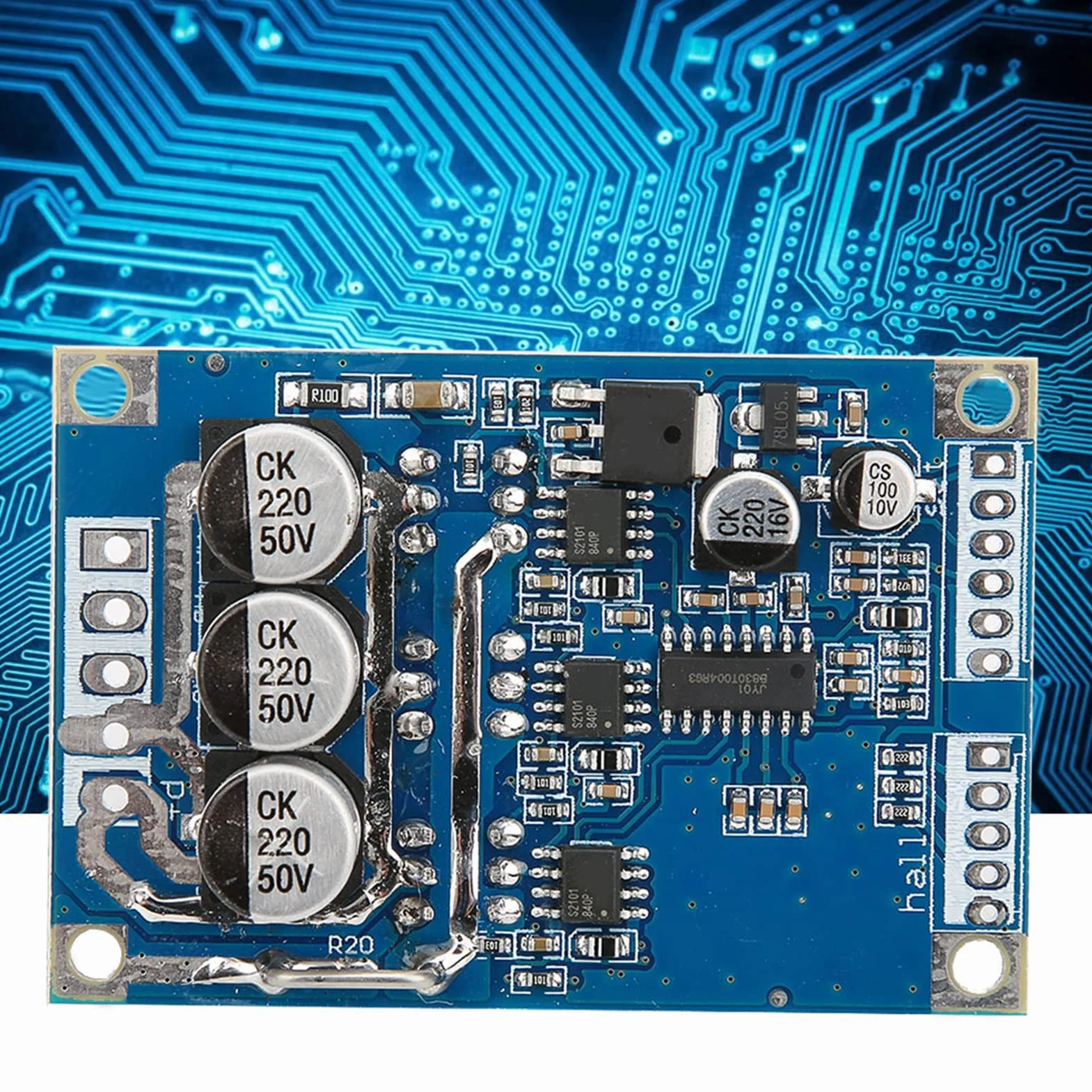 Bezszczotkowy Sterownik Silnika DC, Płyta Sterownicza Hall BLDC DC 12V do 36V 15A 500W