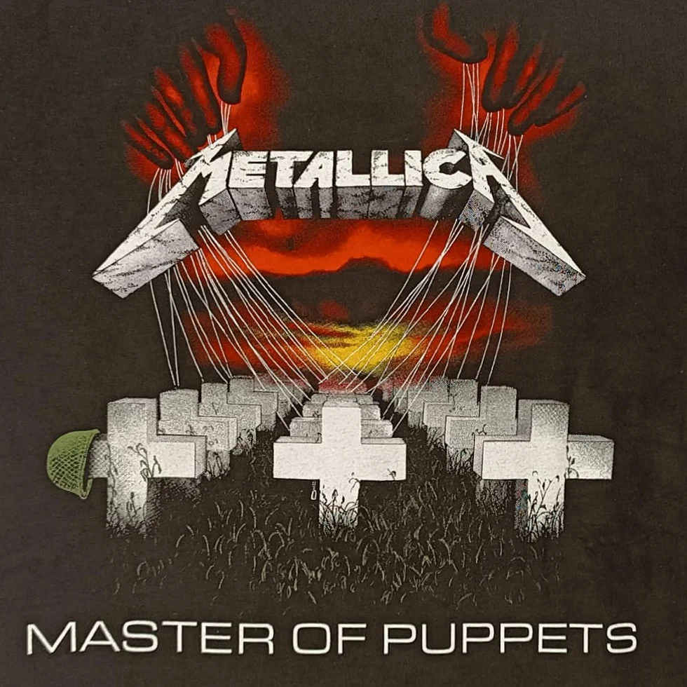 Metallica Koszulka Master of Puppets. Oficjalna koszulka rockowa z zespołu Heavy Metal. Unisex Dorosły chłopiec