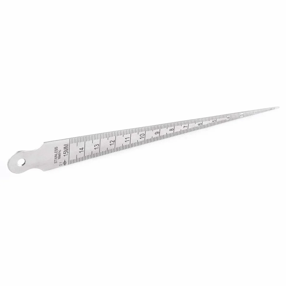 Akozon Feeler Taper Linijka 1-15mm Stożek ze stali nierdzewnej Skala otwarcia Otwór klinowy Otwór pomiarowy Metryczny/Imperialny