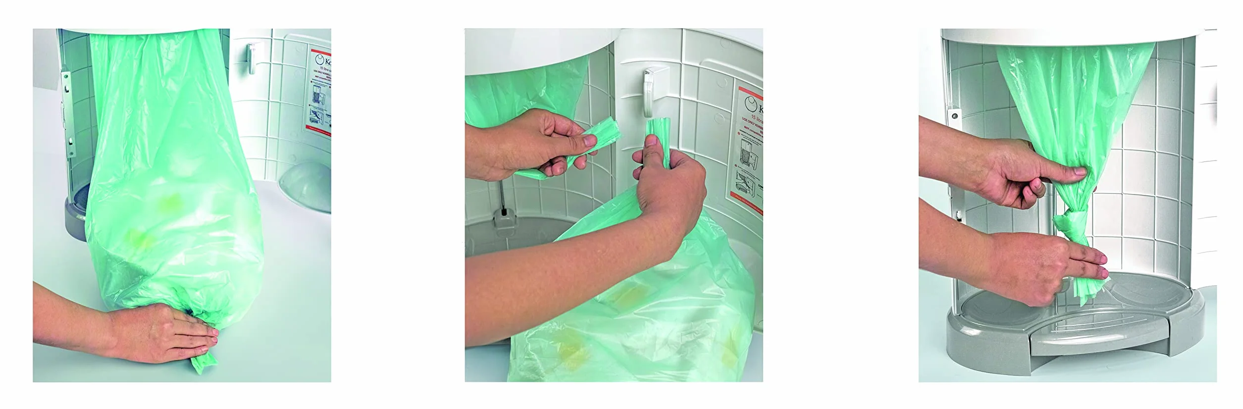 Korbell T-KOR-220DR3B Opakowania Uzupełniające do Pojemnika na Pieluchy, Zielony, 9 L