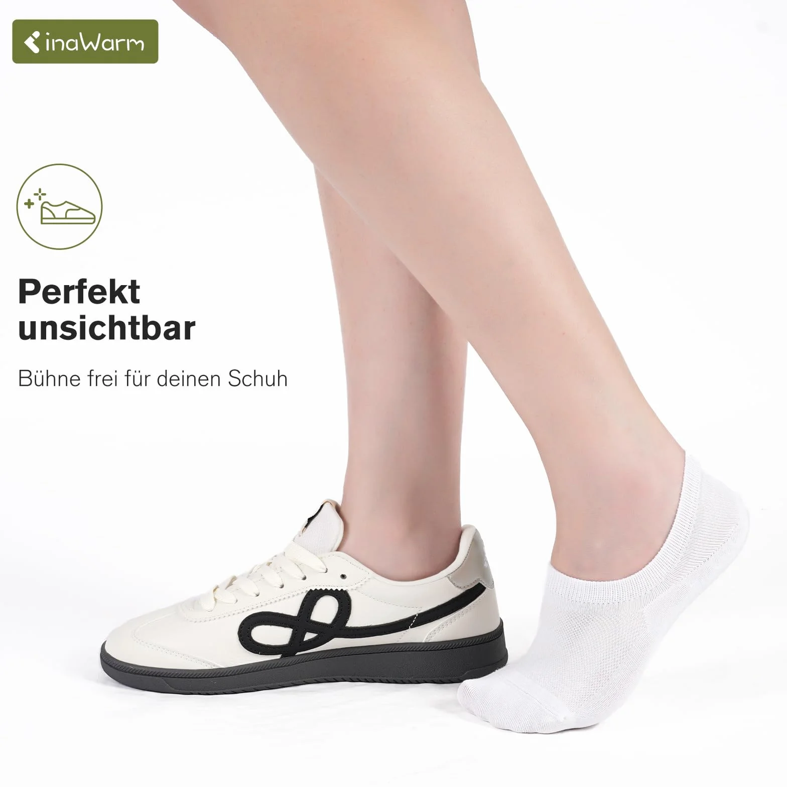 Bambusowe skarpety do sneakersów, 6/10 par, oddychające, niewidoczne skarpety do sneakersów z antypoślizgowym silikonem