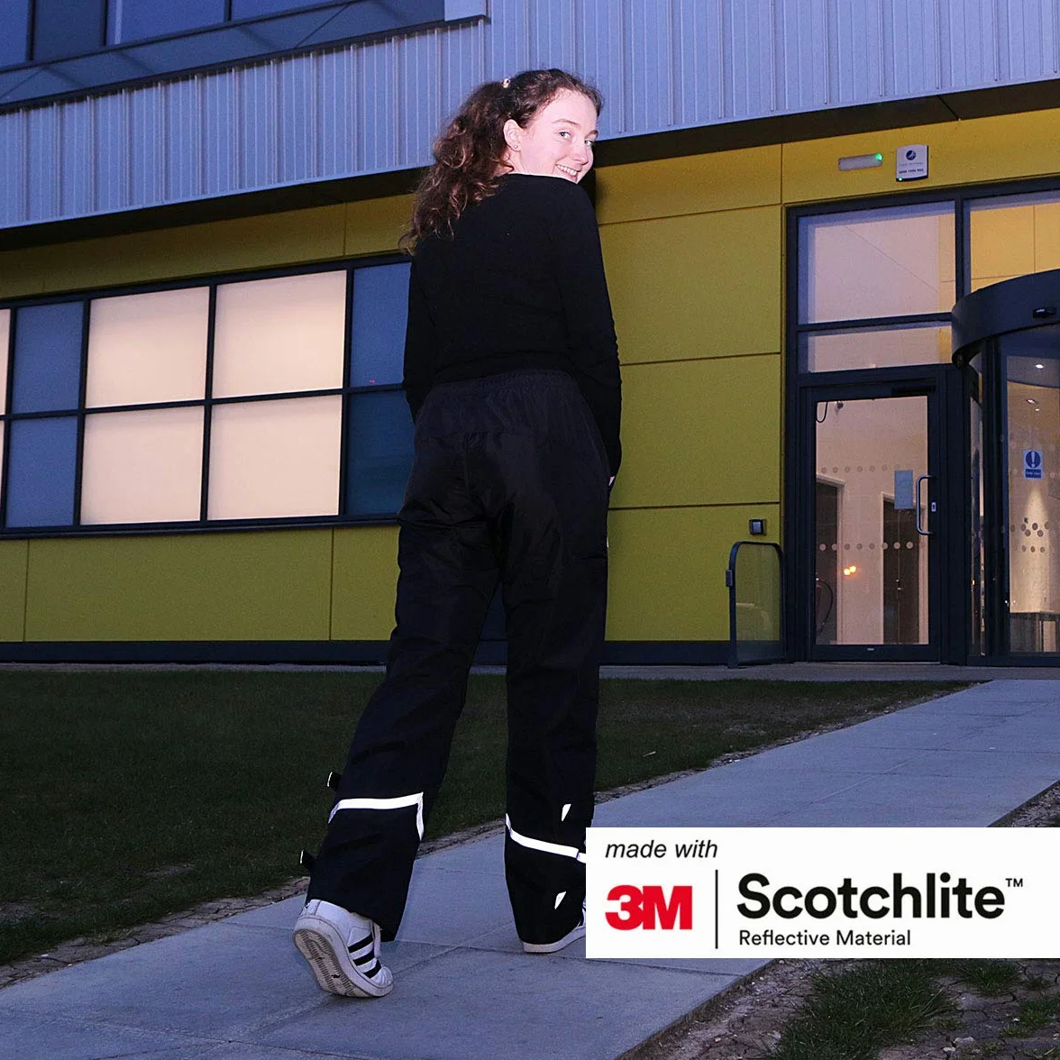 Salzmann Wodoodporne spodnie przeciwdeszczowe Odblaskowe lekkie Scotchlite