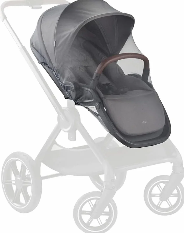 hauck Uniwersalna moskitiera dla dzieci, szara - 92 x 29 cm - siatka przeciw komarom do wózka, wózka i łóżeczka dziecięcego - odporna na rozdarcia tkanina - łatwa do zamocowania - zmywalna i składana