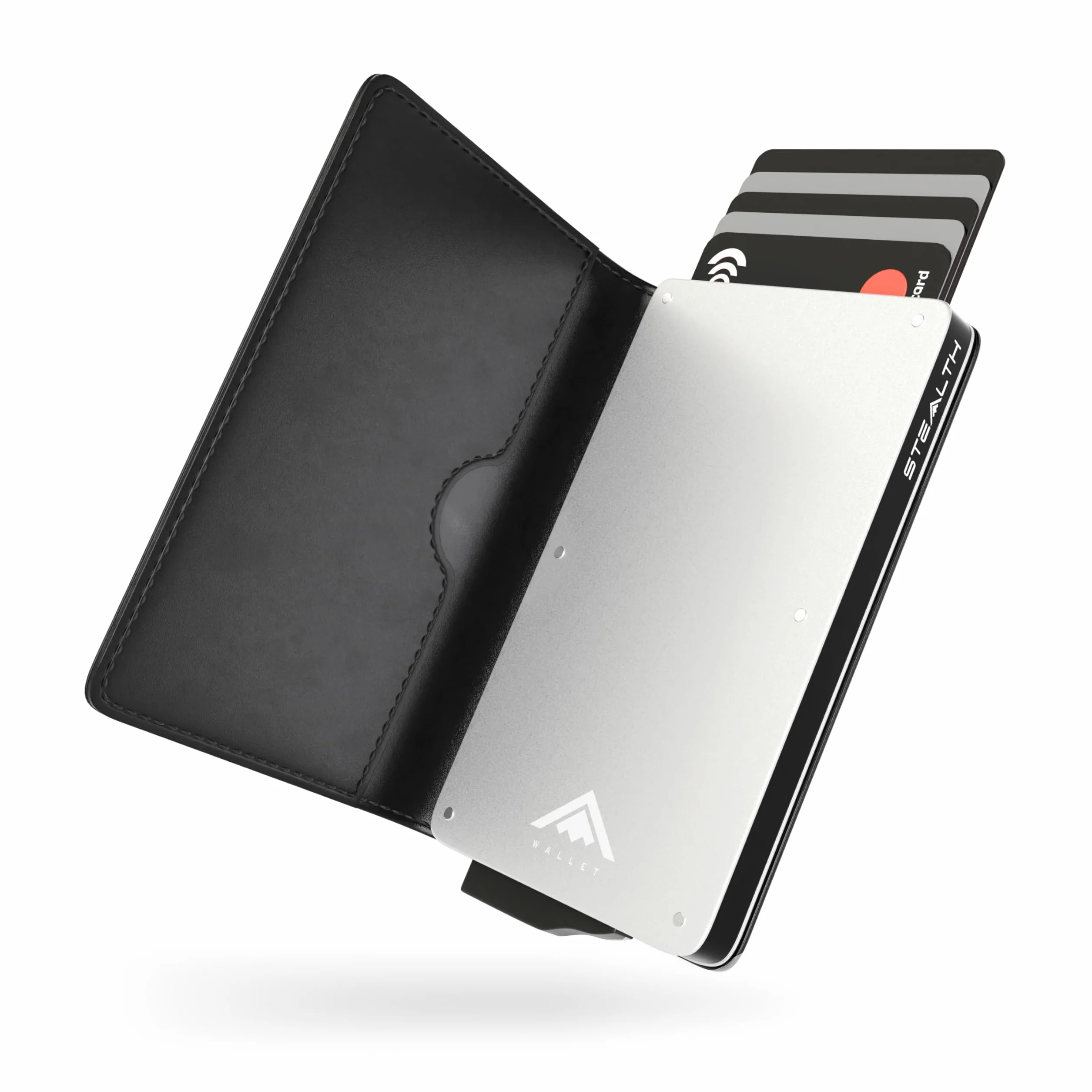 Stealth Wallet RFID Card Wallet Minimalist Pop Up Slim Metal Credit Card Holder Contactless Protection