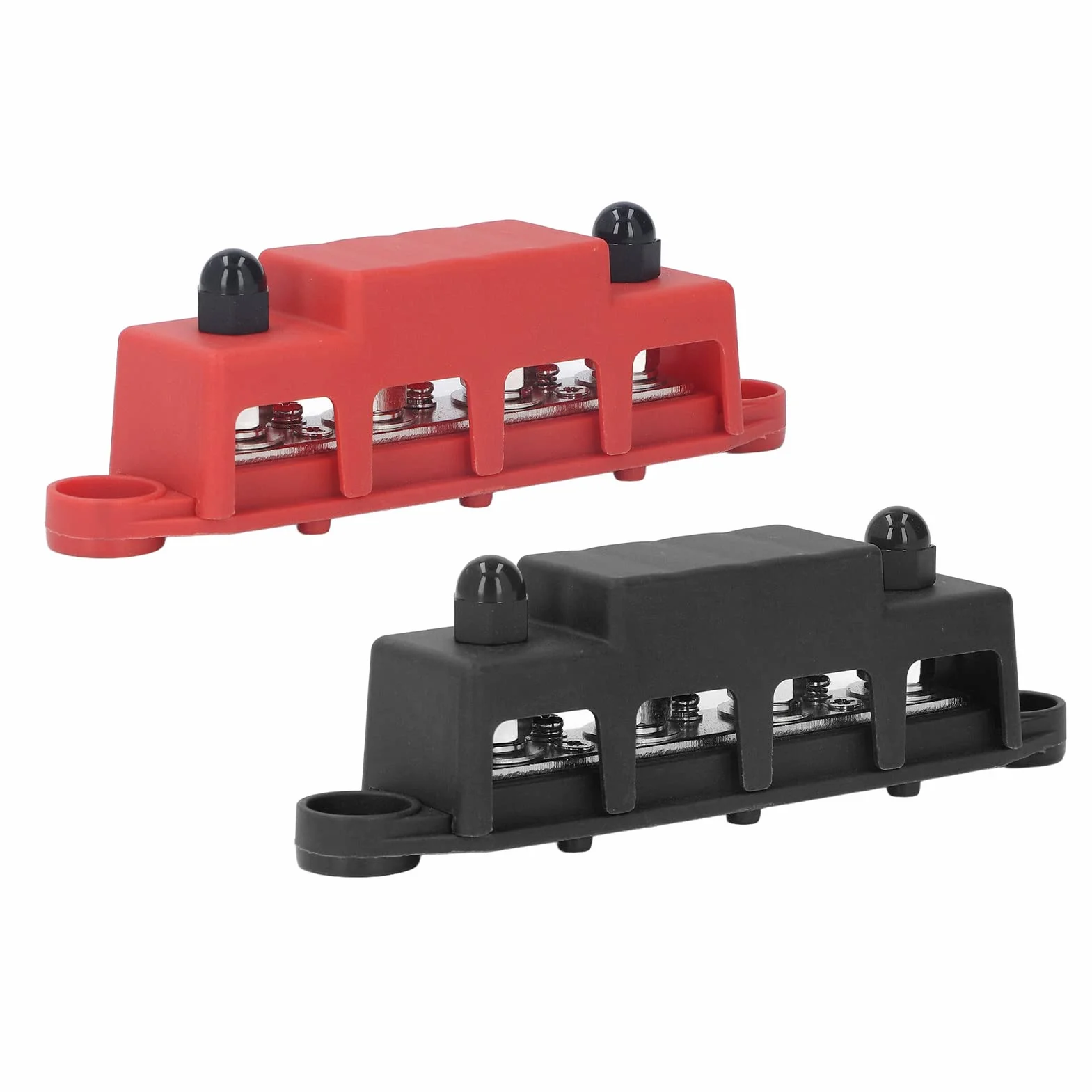 Blok Zacisków Szynowych M8 Heavy Duty 4 Terminal Blok Dystrybucji Zasilania DC48V 250A 2 szt. Konstrukcja Modułu Szyna Zbiorcza Box