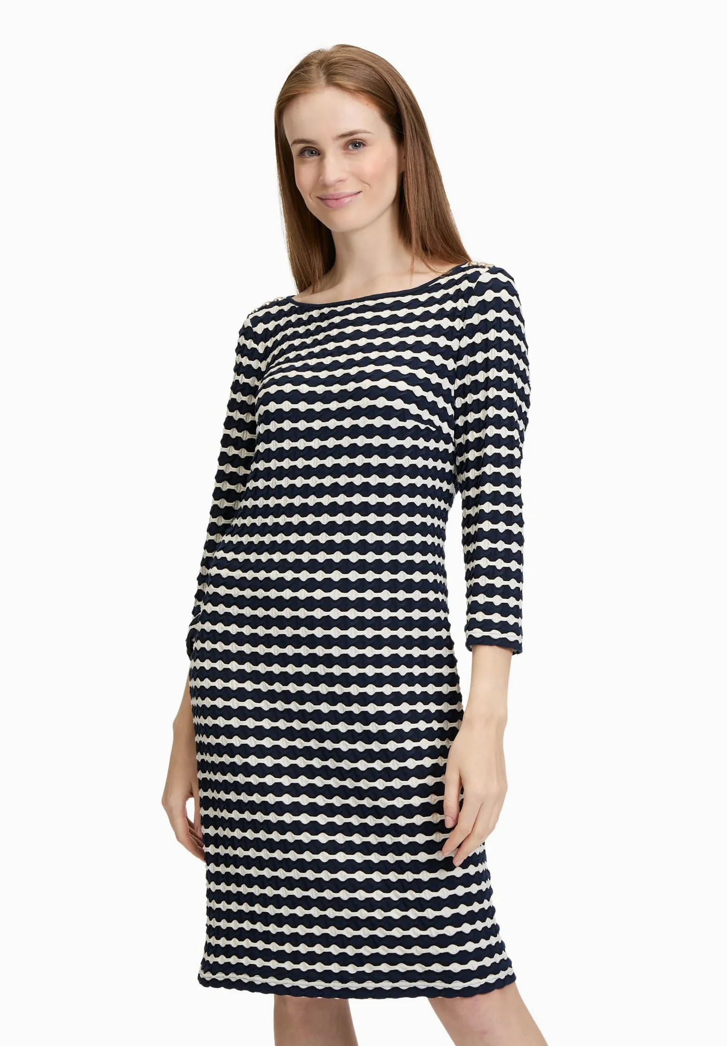 Betty Barclay Sukienka damska, Dark Blue/Cream, 42