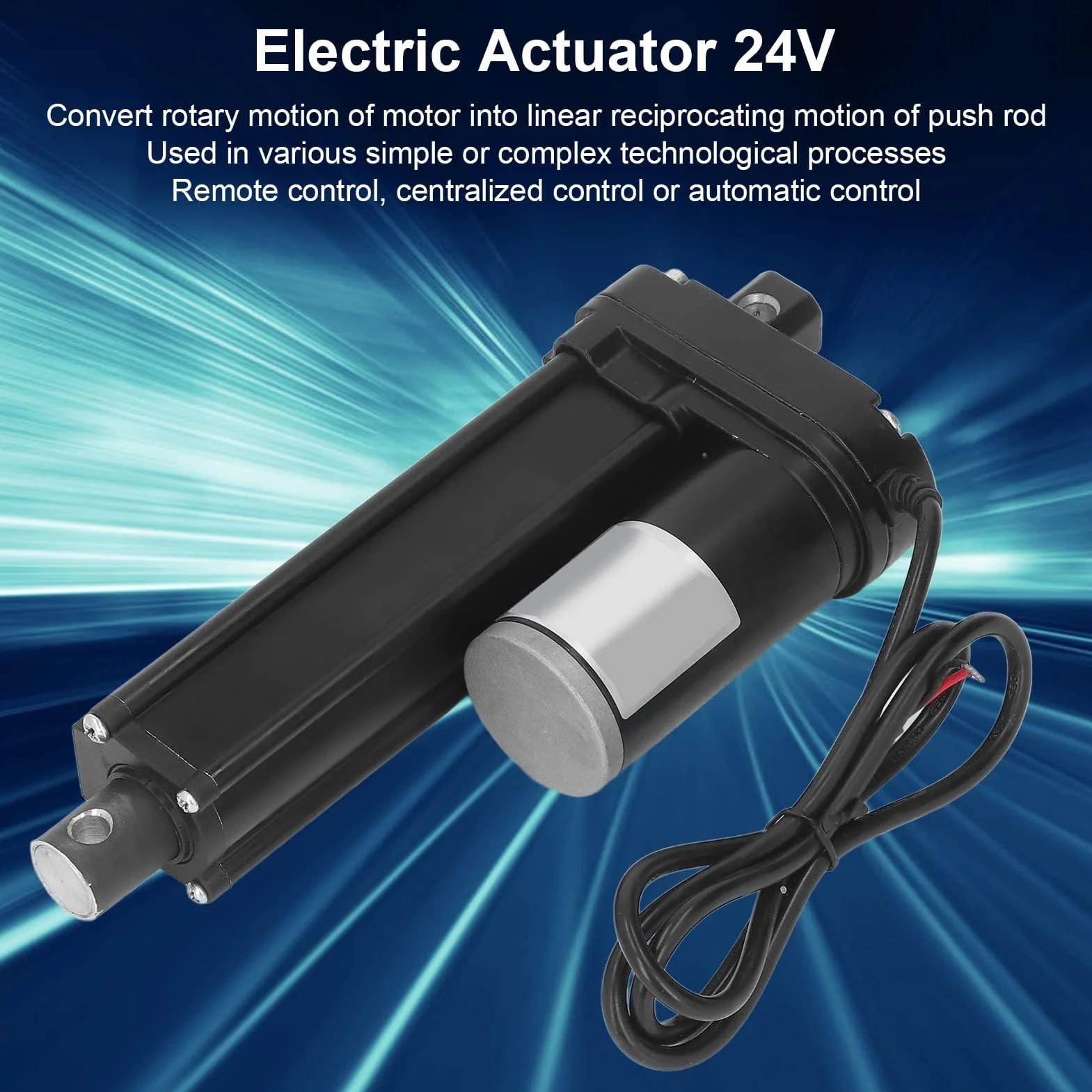 Siłownik Elektryczny Automatycznie Siłownik Liniowy 24V 3500N 100mm Skok Silnika Siłownika Liniowego do Rolnictwa na Zewnątrz Automatyka Domowa