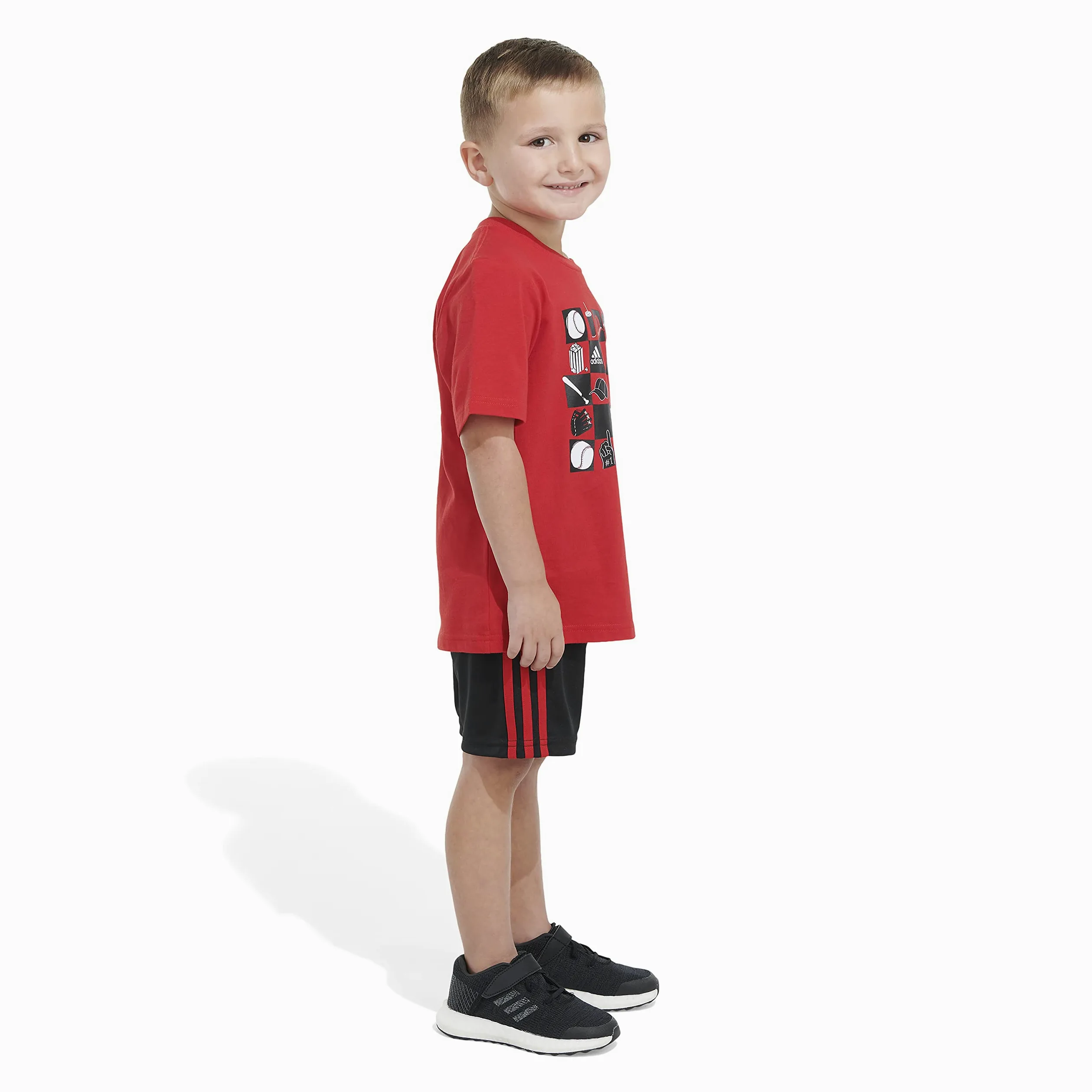 adidas Chłopięcy CTN GRAFICZNY T KRÓTKI ZESTAW CHI