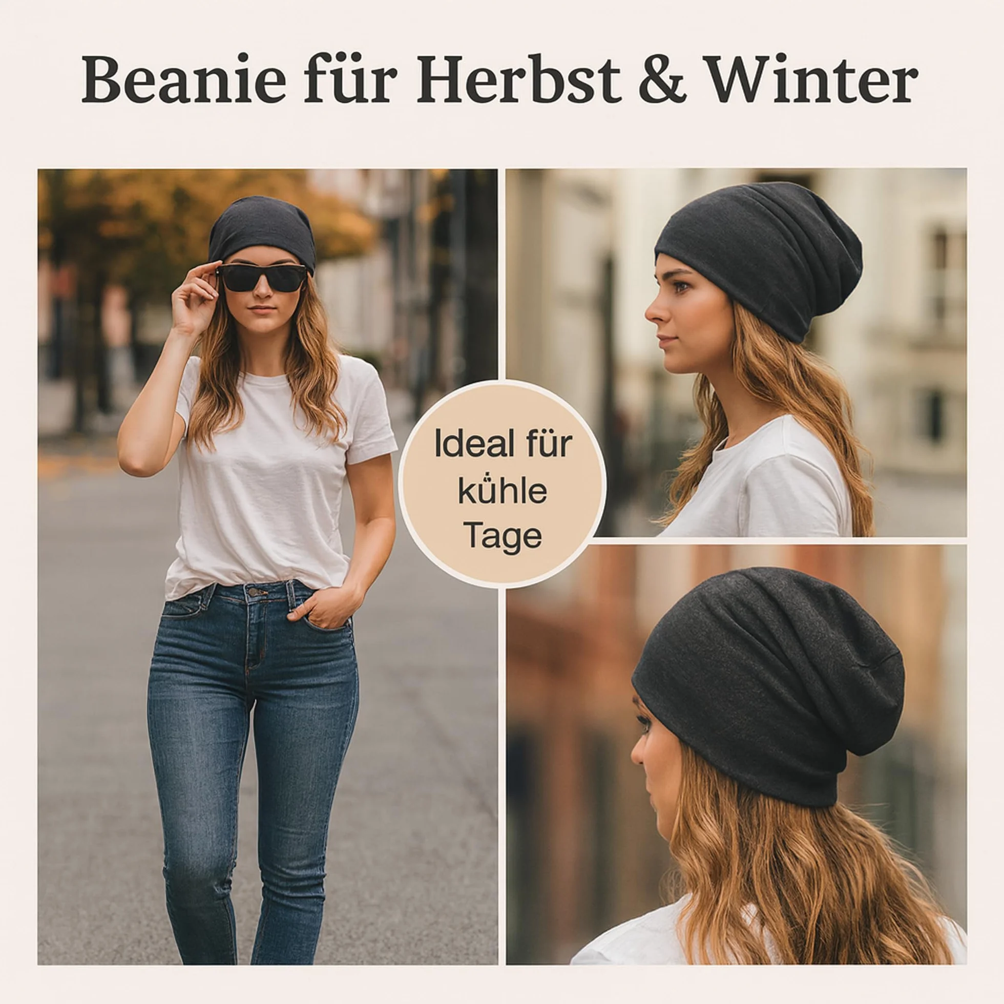 Jersey Slouch Beanie Long czapka uniseks, jednokolorowa, dla mężczyzn i kobiet, standardowy rozmiar XXL