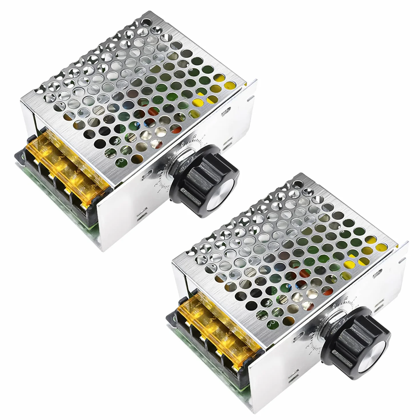 2 sztuki AC 220 V 4000 W High Power SCR elektroniczny regulator napięcia silnika, regulator prędkości obrotowej, kontrola napięcia, temperatury