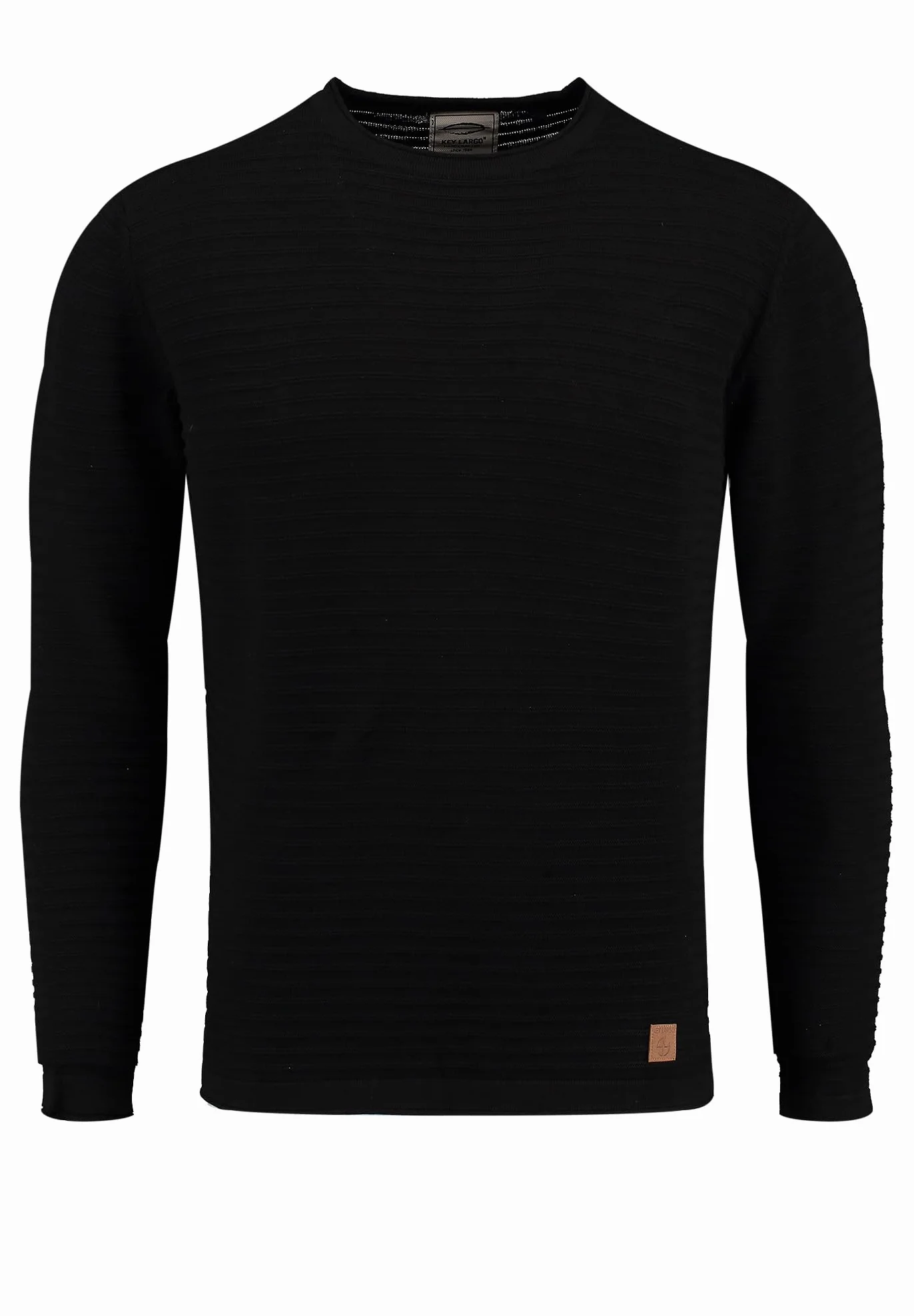 KEYLARGO Klmanuel okrągły sweter męski, Black (1100), XXL