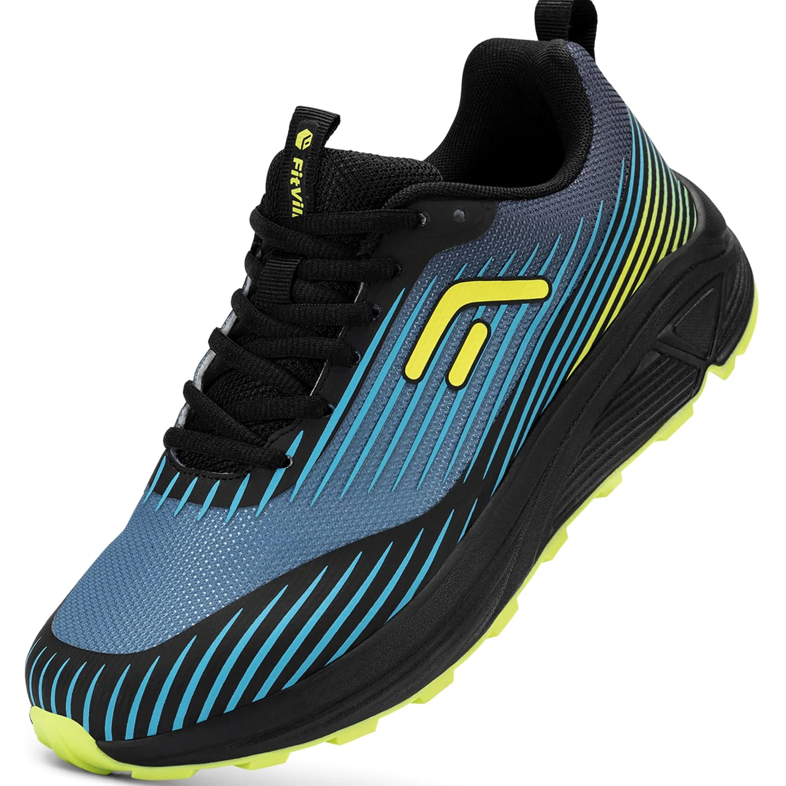 Buty do biegania FitVille Męskie bardzo szerokie buty do biegania w terenie Szerokie lekkie buty sportowe Buty outdoorowe Wygodne buty fitness Buty trekkingowe V2