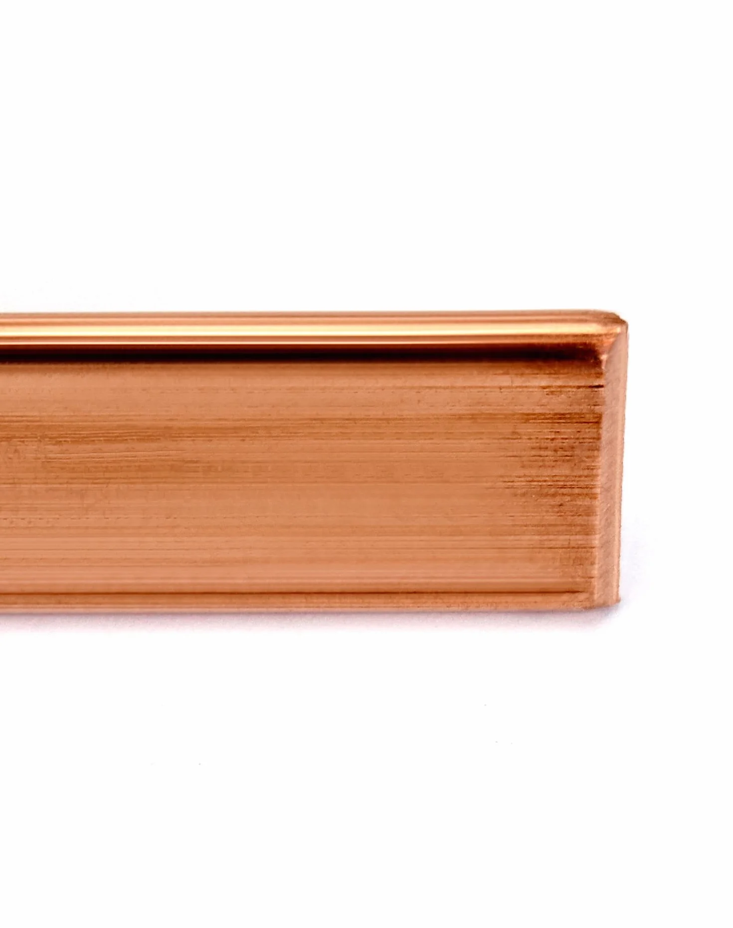 Blacha miedziana QWORK T2, 3mm x 15mm x 250mm Cu Metalowy płaskownik, fioletowy miedziany pręt do projektów elektrycznych, przemysłowych i DIY