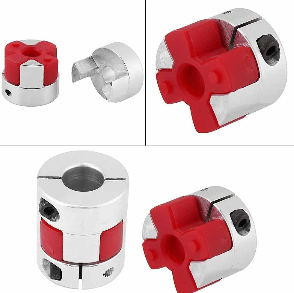 Łącznik sprzęgający 8 × 10 mm Elastyczne złącza do wałów Zacisk sprzęgłowy-śliwkowy aluminiowy wałek sprzęgający do silnika krokowego