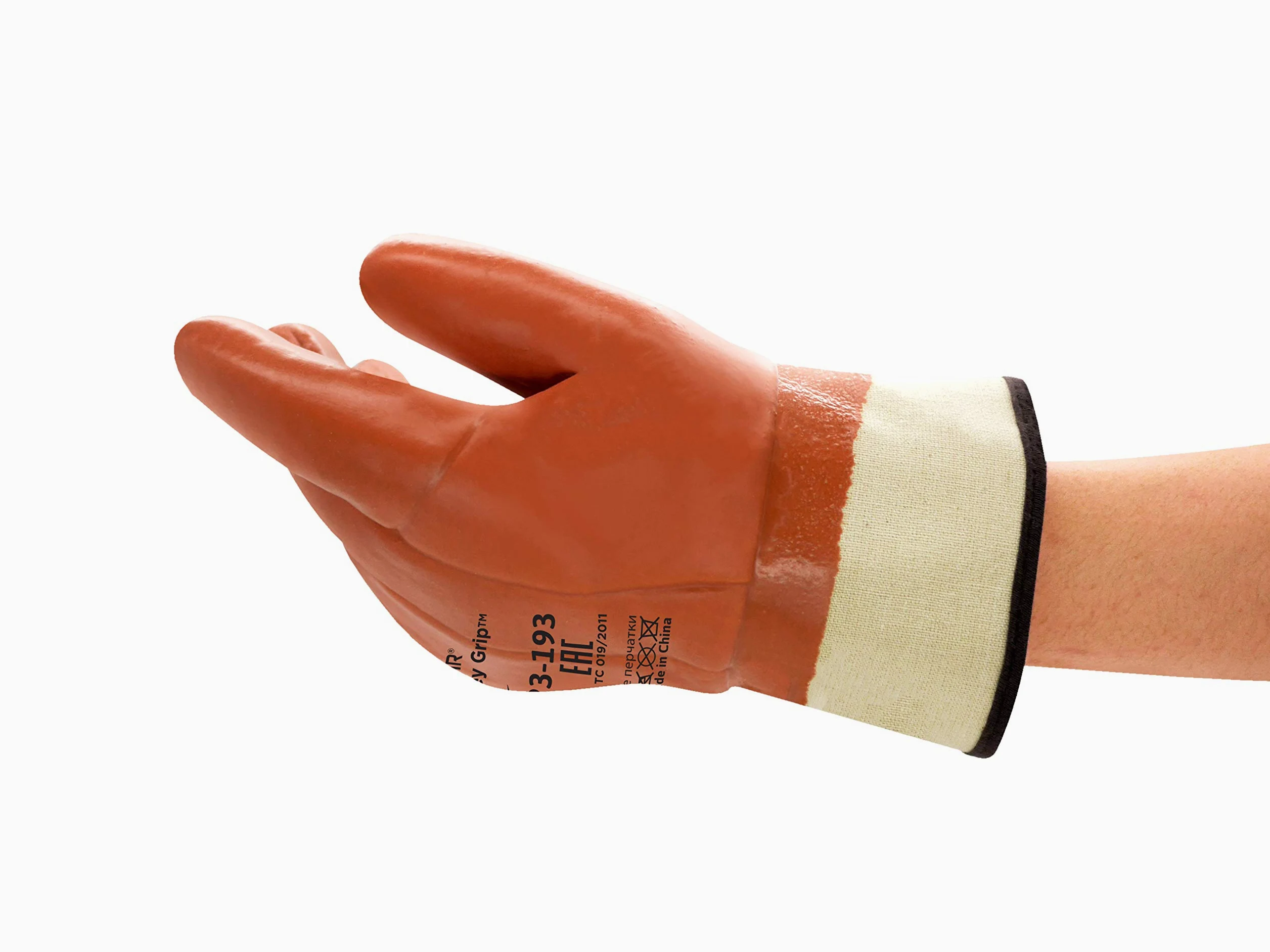 Ansell Winter Monkey Grip 23-193 Rękawiczki robocze, przeciwzakłodziej odporności termicznej, olej i tłuszcze Oléofuge Oilt i tłuszcze, mechanika przemysłowa, niebieski, rozmiar XL (12 par)