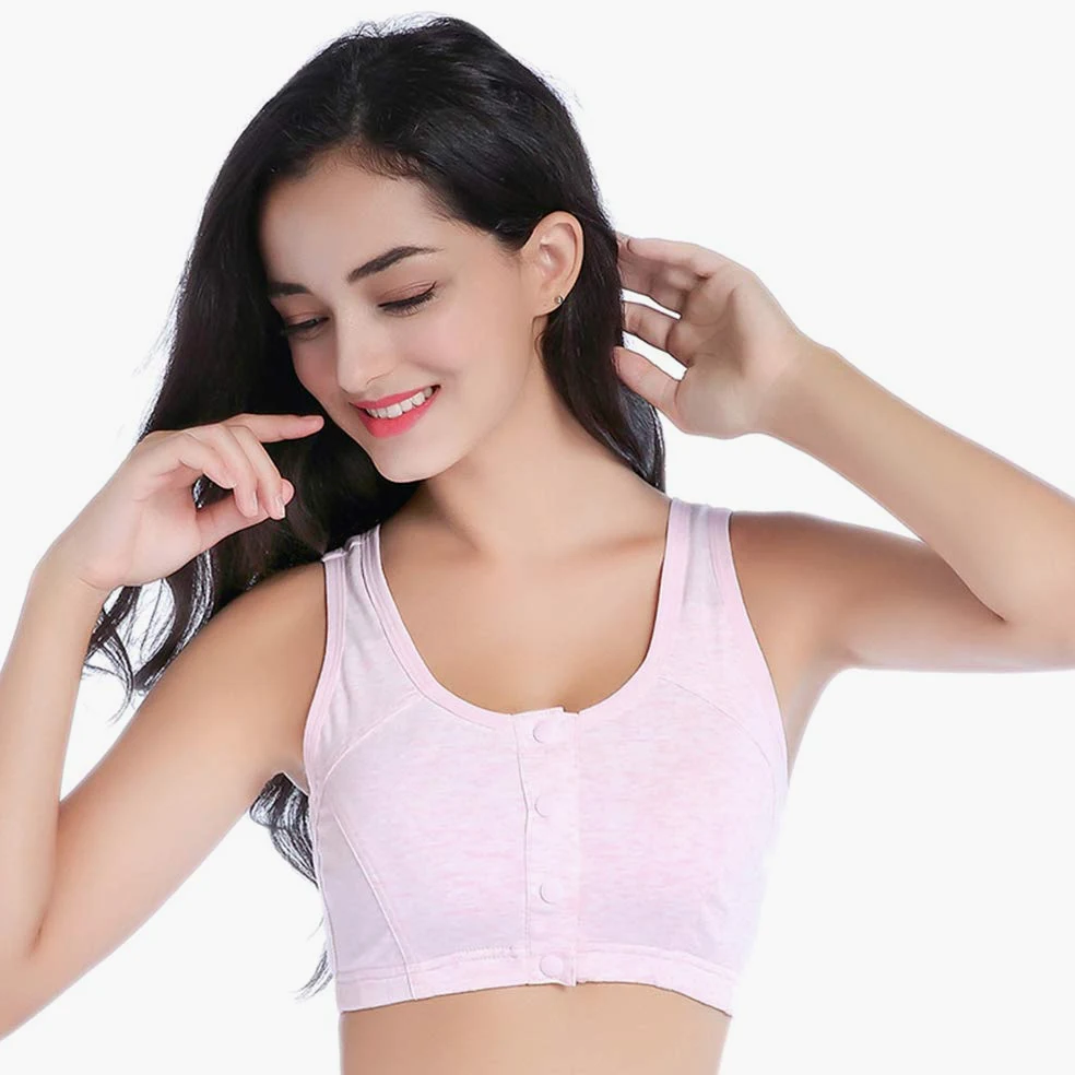 BaronHong Bralette biustonosz do karmienia z bawełny – biustonosz do karmienia z zapięciem z przodu
