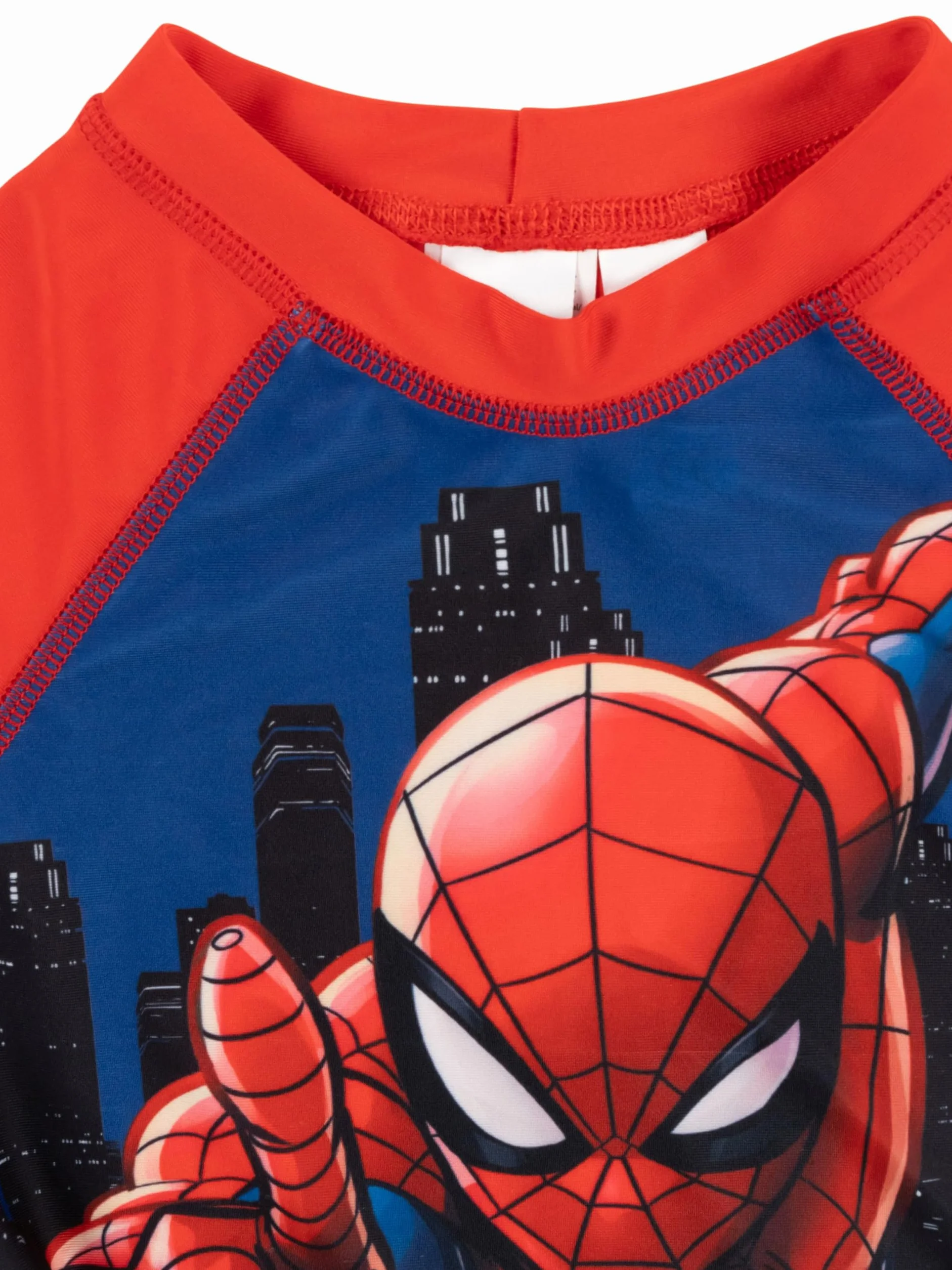 United Labels Spiderman dwuczęściowy kostium kąpielowy z ochroną UV 30 dla chłopców czerwono-niebieski