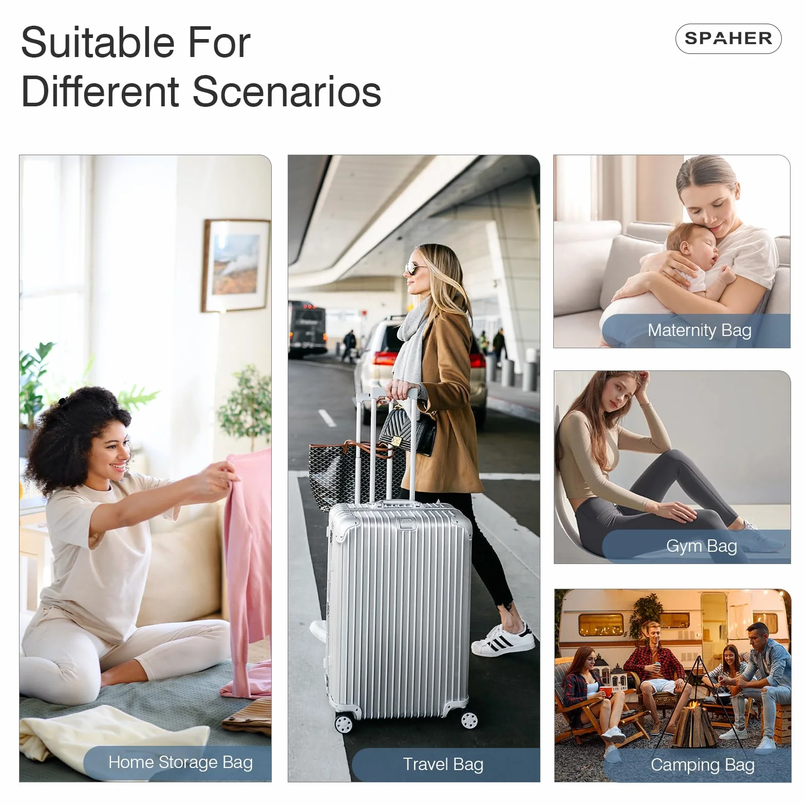 SPAHER 2X Torba Podróżna 55x40x23 Lufthansa Wizzair Eurowings Duża Torba na Bagaż Podręczny Składana Sportowa Weekendowa Fitness dla Mężczyzn i Kobiet z Torba na Przybory Toaletowe