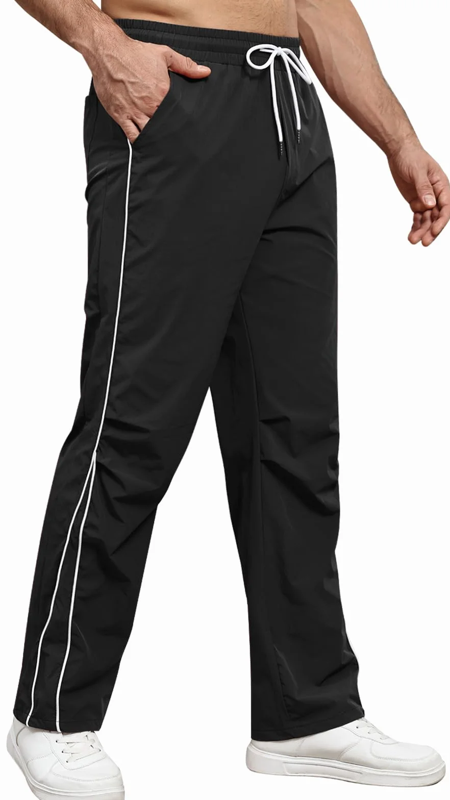Suwangi Męskie spodnie dresowe do joggingu, na siłownię, spodnie treningowe, spodnie treningowe, spodnie treningowe, Y2k, streetwear, na co dzień, z kieszeniami