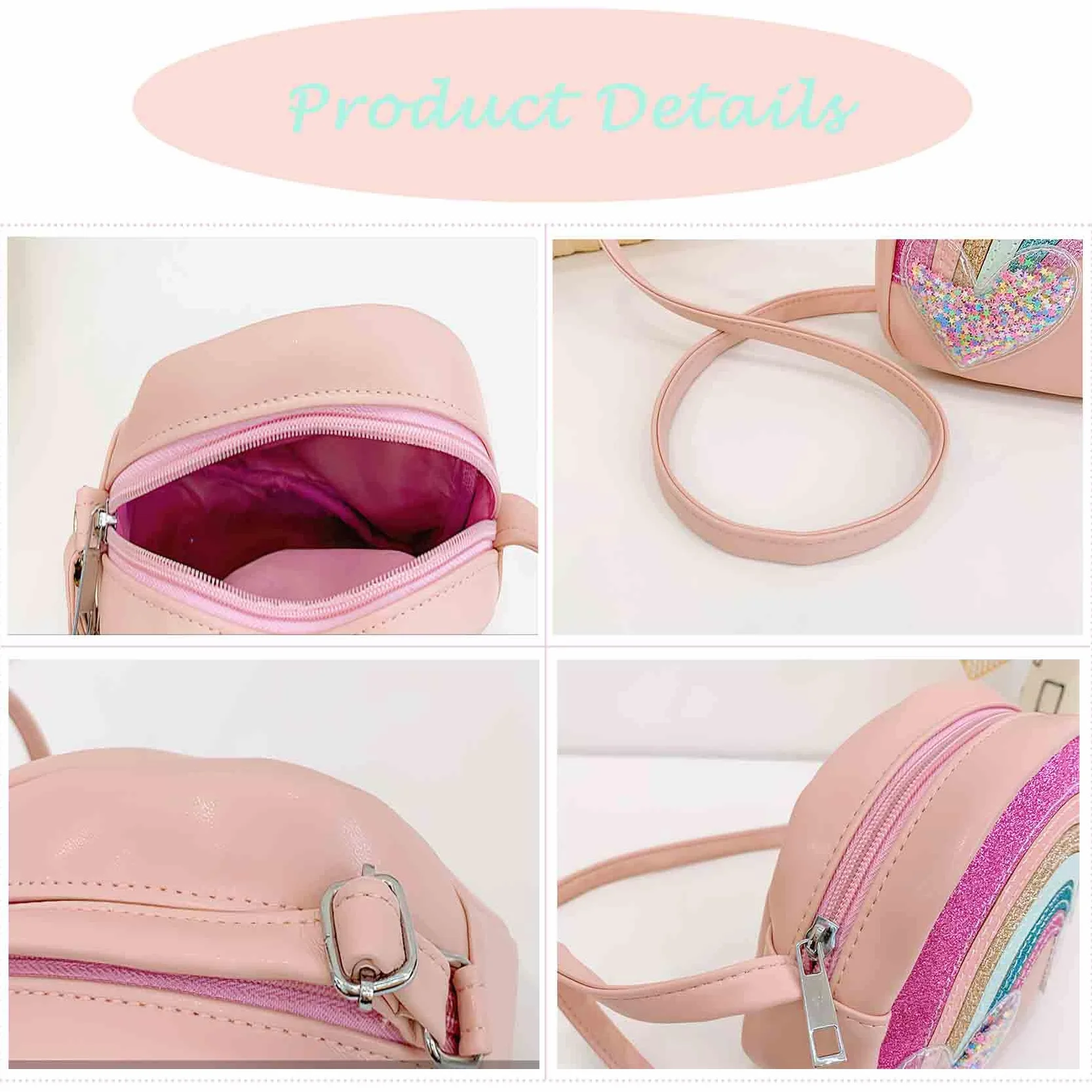 Torba crossbody w kształcie serca mini torebka dla dziewcząt na ramię