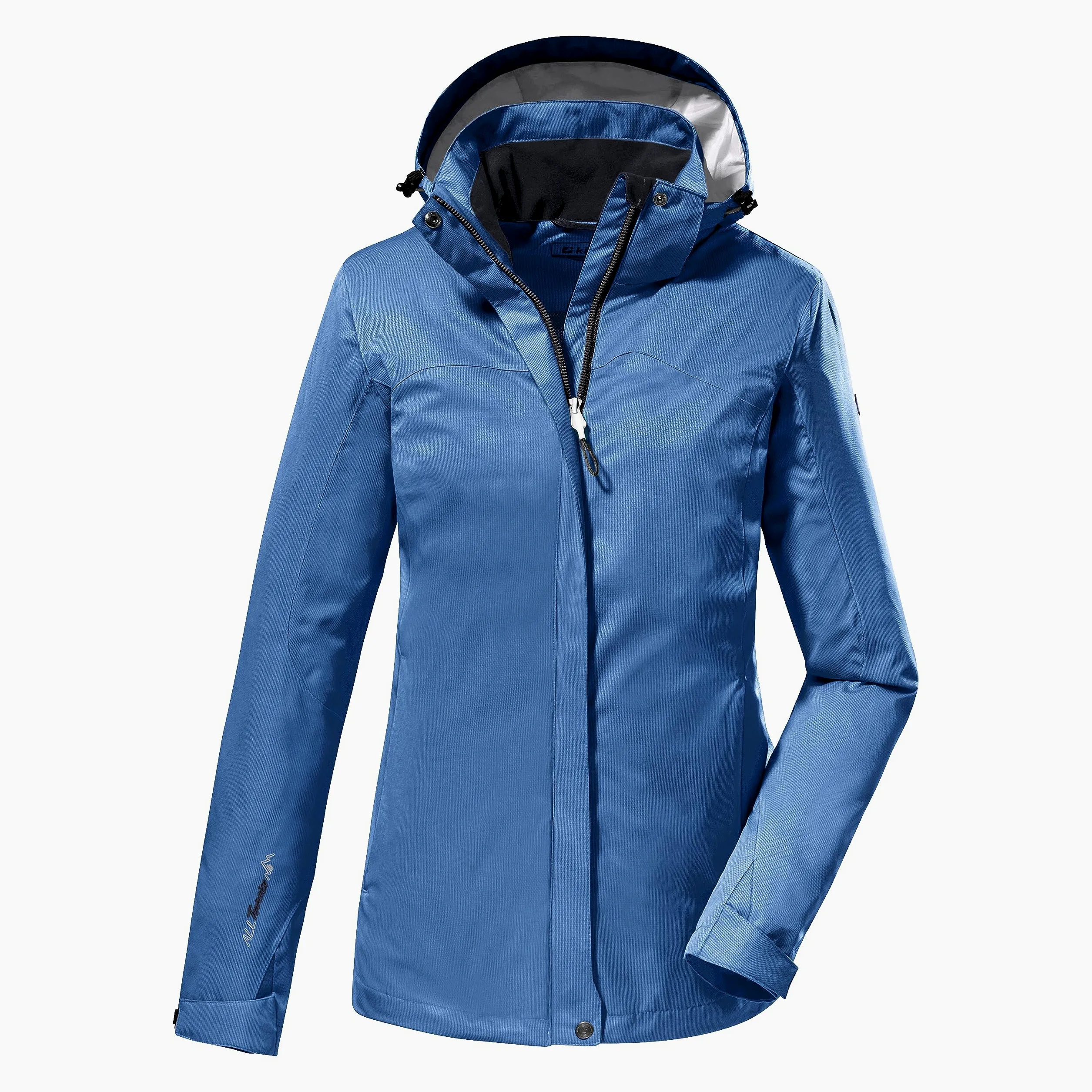 killtec Damskie Funkcjonalna kurtka/kurtka outdoorowa z odpinanym kapturem KOS 133 WMN JCKT, blue, 44, 38383-000