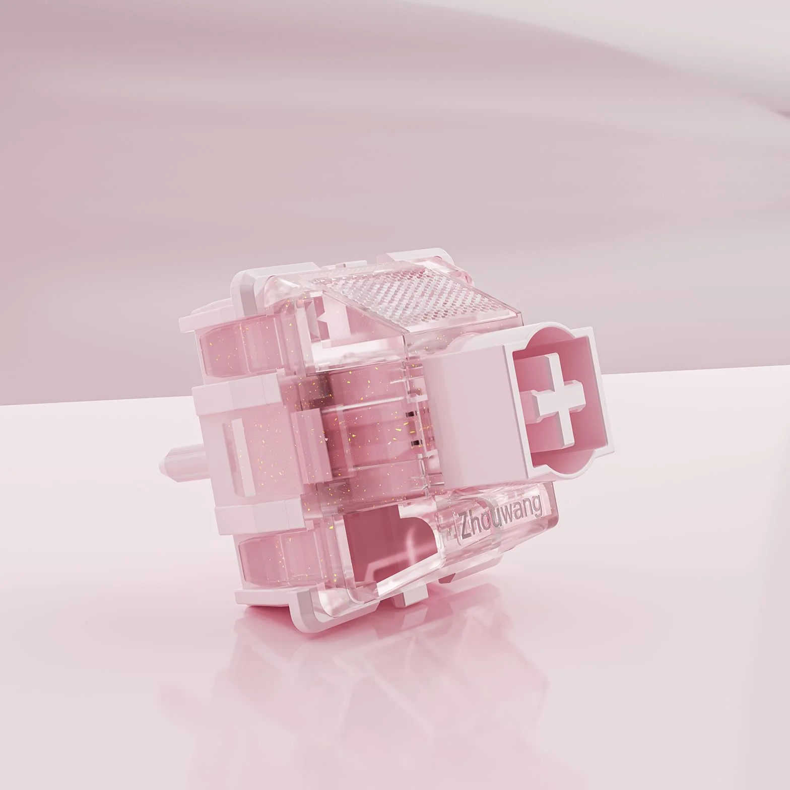 Zjmehty ZHOUWANG Pink Magnetic Keyboard Switches, Linear Factory Pre-lubed Freely Setting Pre-TraveSwitches for Magnetic Gaming Keyboard (36 szt.)