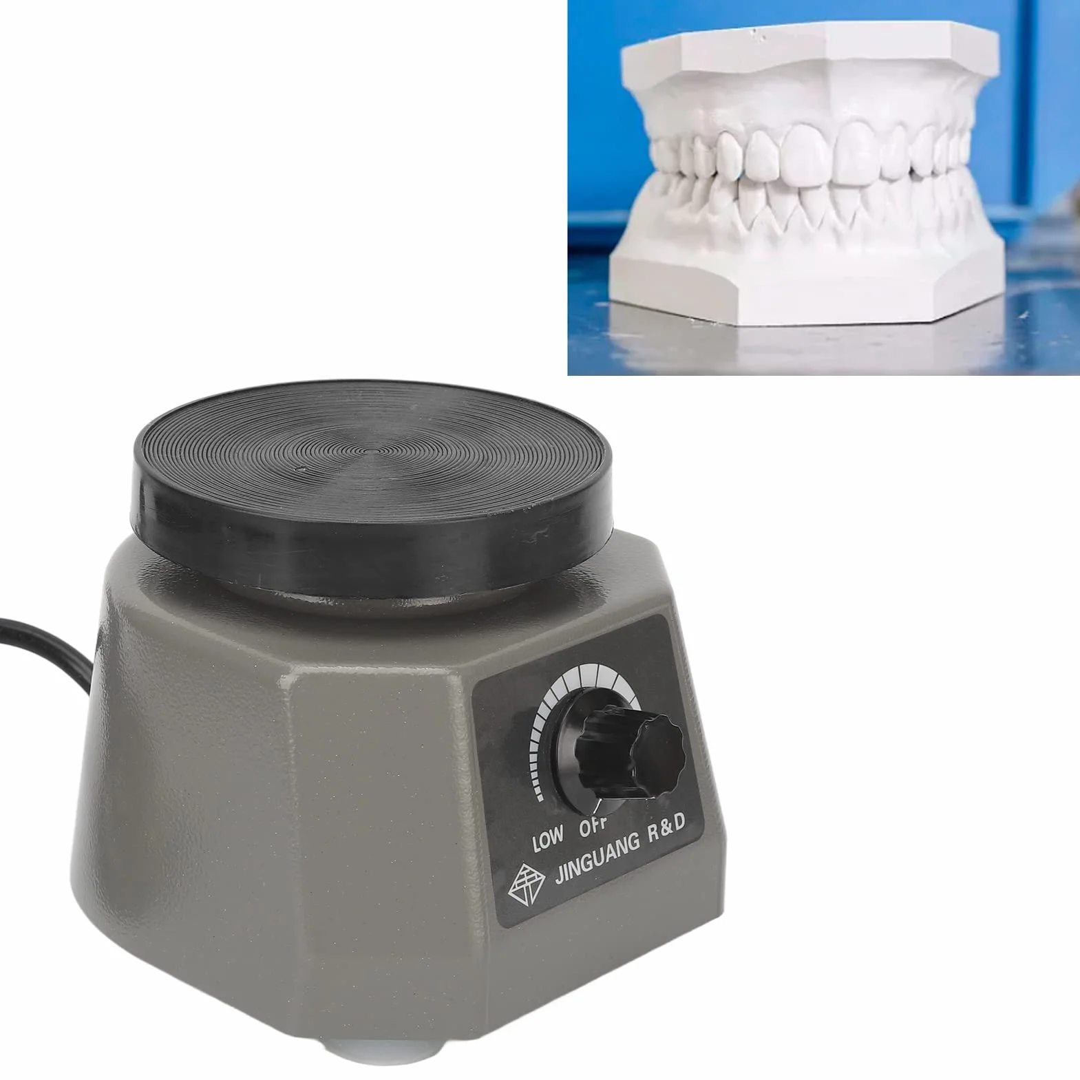 Wibrator Dentystyczny 4 Oscylator Laboratoryjny Round Shaker, Dental Laboratory Wibrator Sprzęt Maszyna do Mieszania Tynku, Gipsu, Odlewania żywicy, Odlewania Modeli