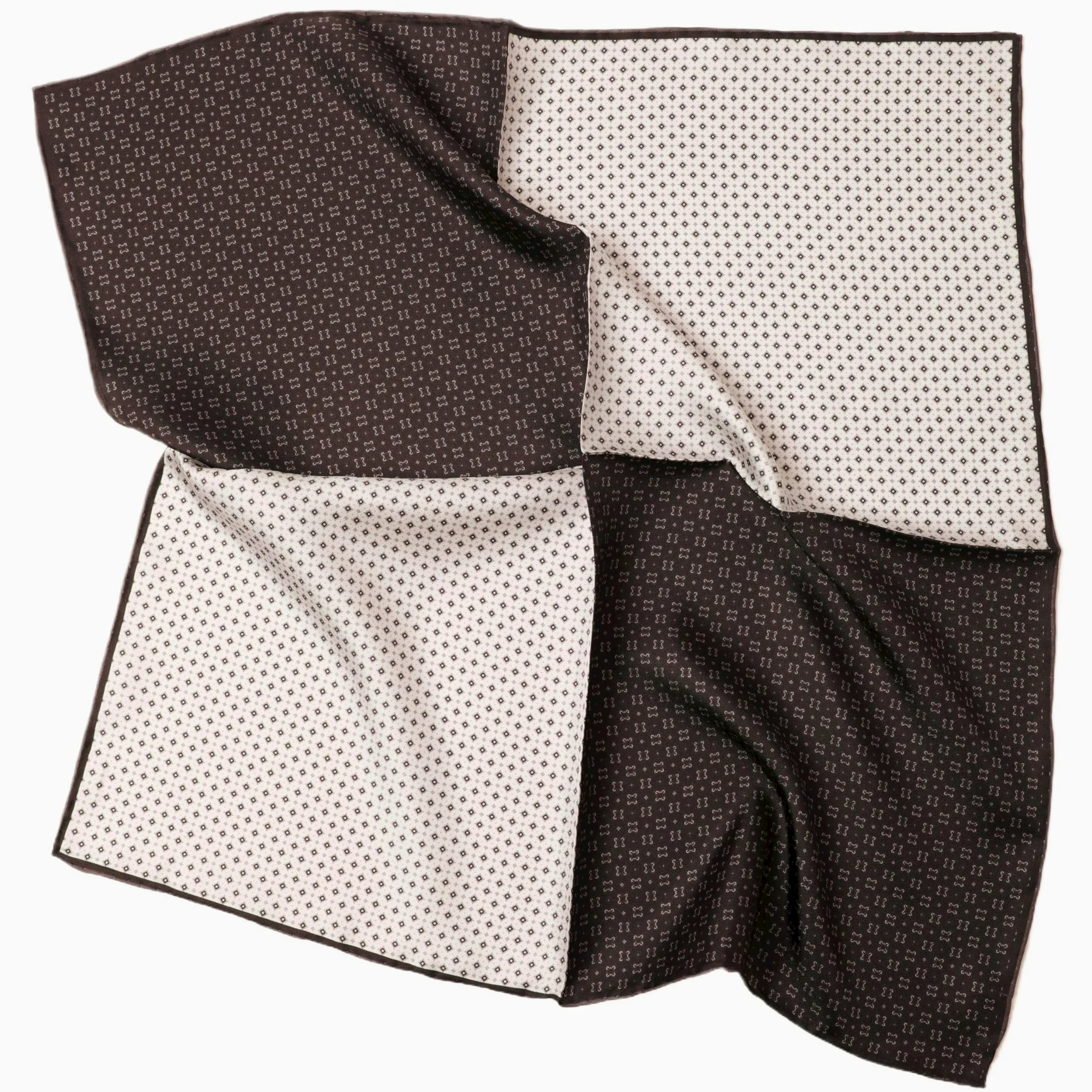 Jedwabna bandana ręcznie zwijana chusta unisex
