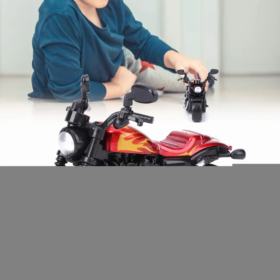 Aluminiowa zabawka motocyklowa Wysoka symulacja Model motocykla Pojazd typu pull-back Zabawka dla dzieci Zestaw prezentowy z zabawkami intelektualnymi (czerwony)
