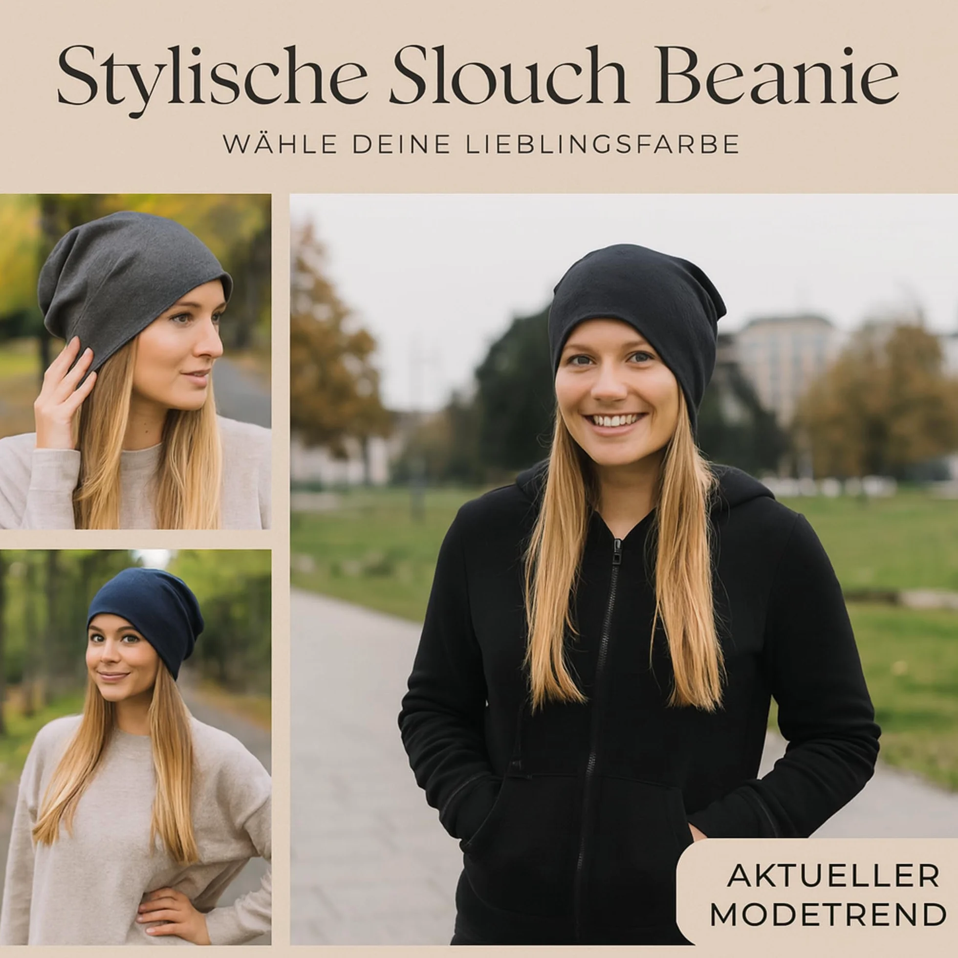 Jersey Slouch Beanie Long czapka uniseks, jednokolorowa, dla mężczyzn i kobiet, standardowy rozmiar XXL