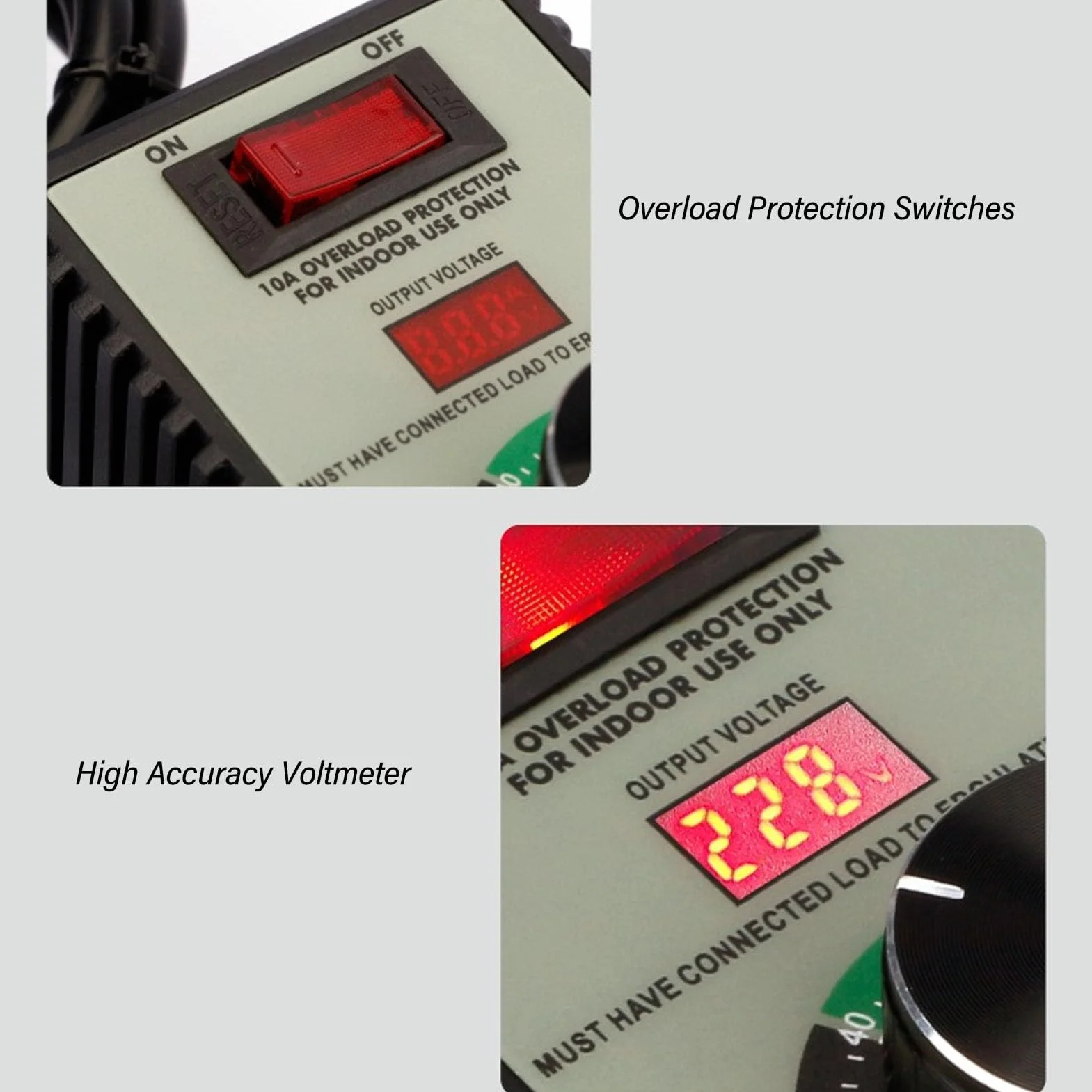 Regulator Prędkości Silnika AC 4000 W Materiał ABS Elektroniczny Regulator Napięcia 220-240 V do 0-220 V 10 A Reostat Regulator Zmiennej Prędkości Bezstopniowa Regulacja Prędkości