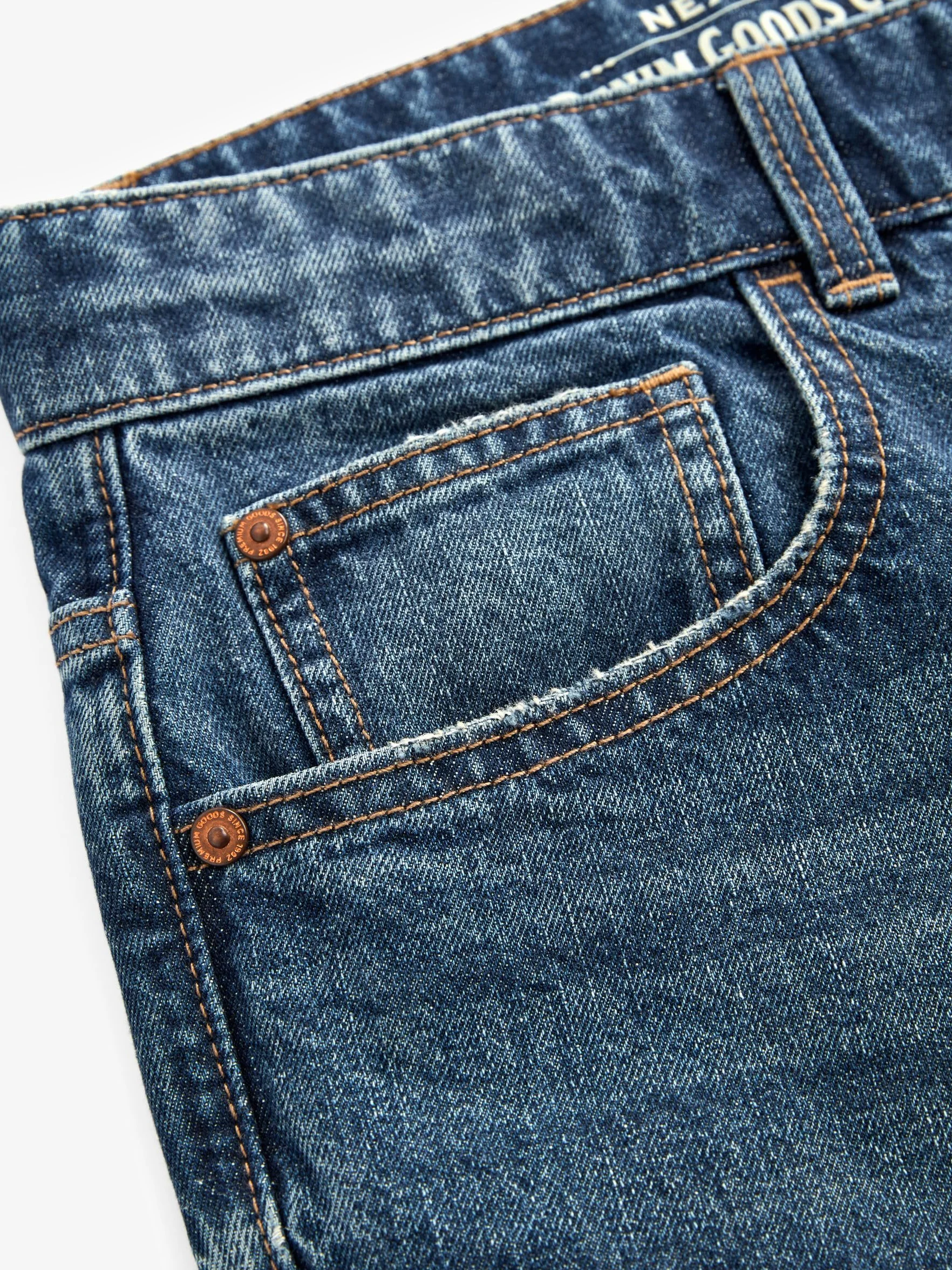 NEXT Mężczyźni Jeansy Authentic o luźnym kroju ze 100% bawełny