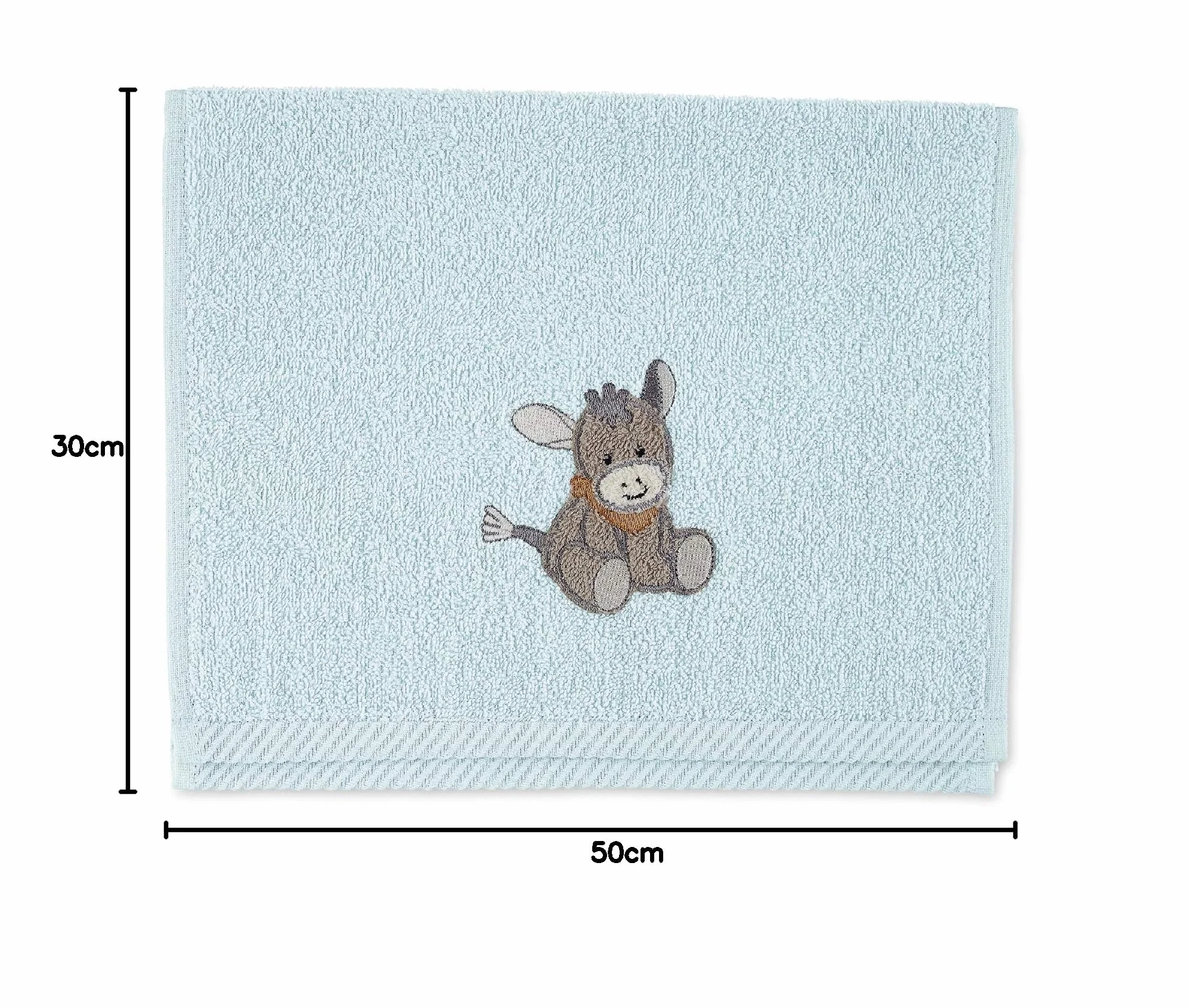 Sterntaler Ręcznik dziecięcy osioł Emmi, wiek: od 0 miesięcy, 50 x 30 cm, jasnoniebieski