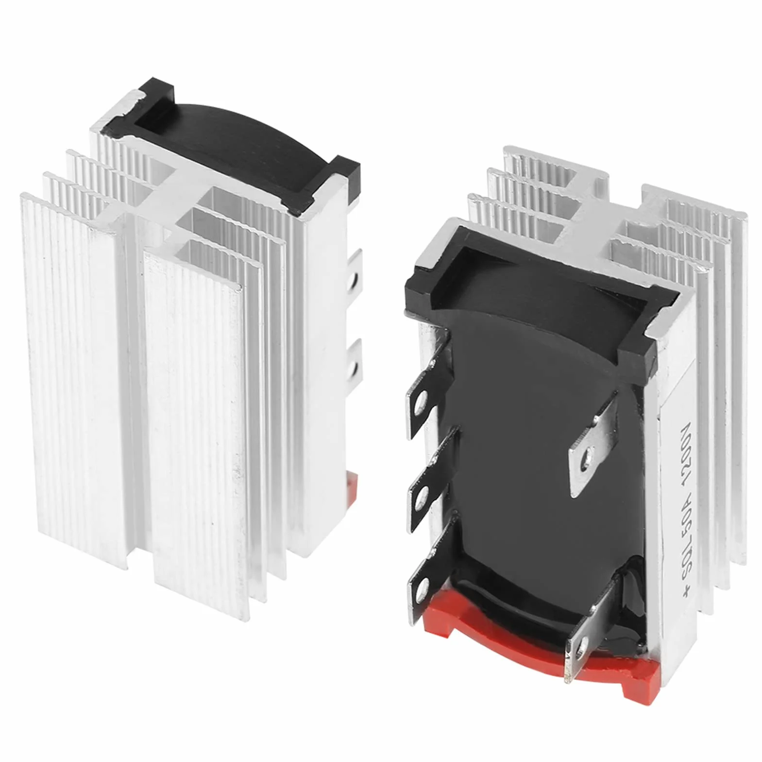 Zestaw 2 Trójfazowych Mostków Prostowniczych 50A 1200V Wysokowydajna Dioda Prostownicza Mostkowa Z Aluminiowym Radiatorem