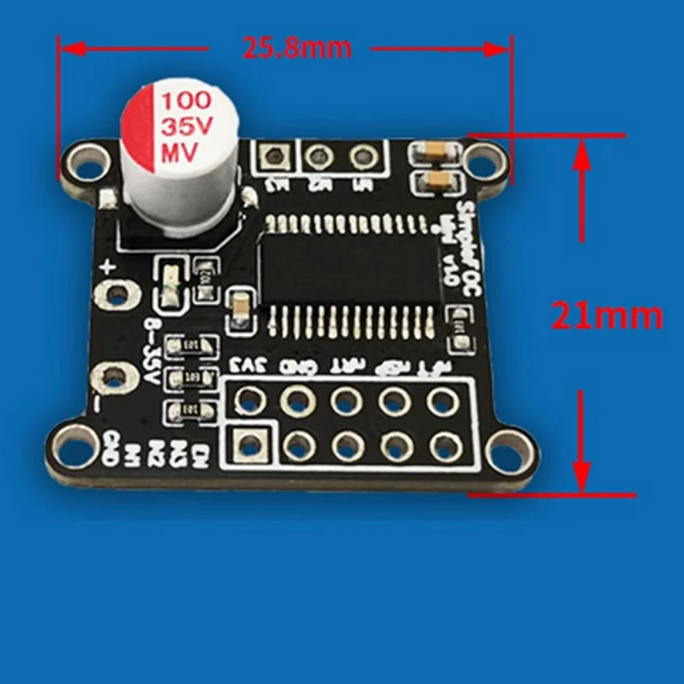 TsoLay SimpleFOC mini płyta sterownika do bezszczotkowego silnika prądu stałego, sterownik sterowania FOC, moduł sterujący SVPWM, moduł sterownika, trwała, łatwa instalacja
