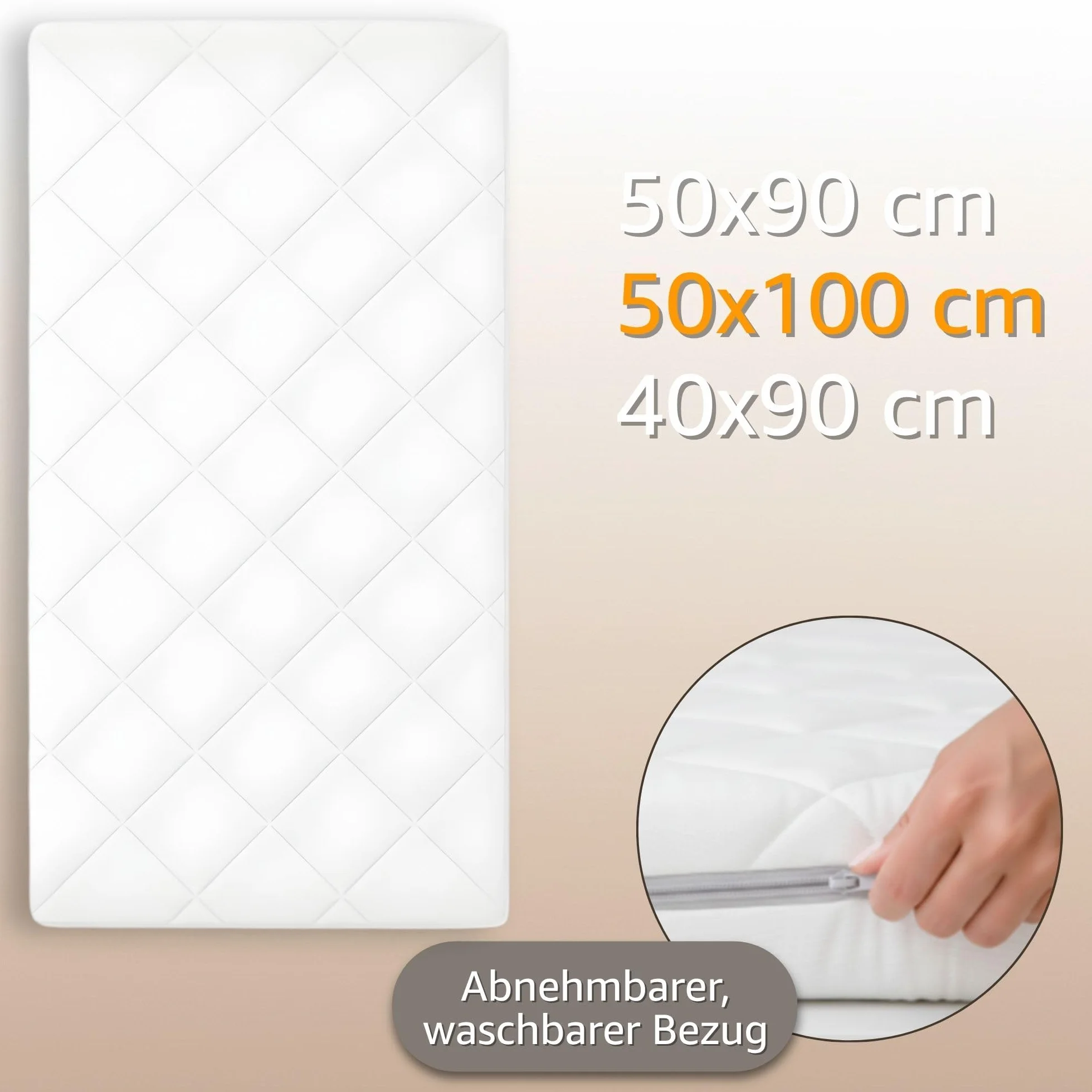 Materac do wózka 100x50 cm - materac do gondoli prostokątny materac dziecka