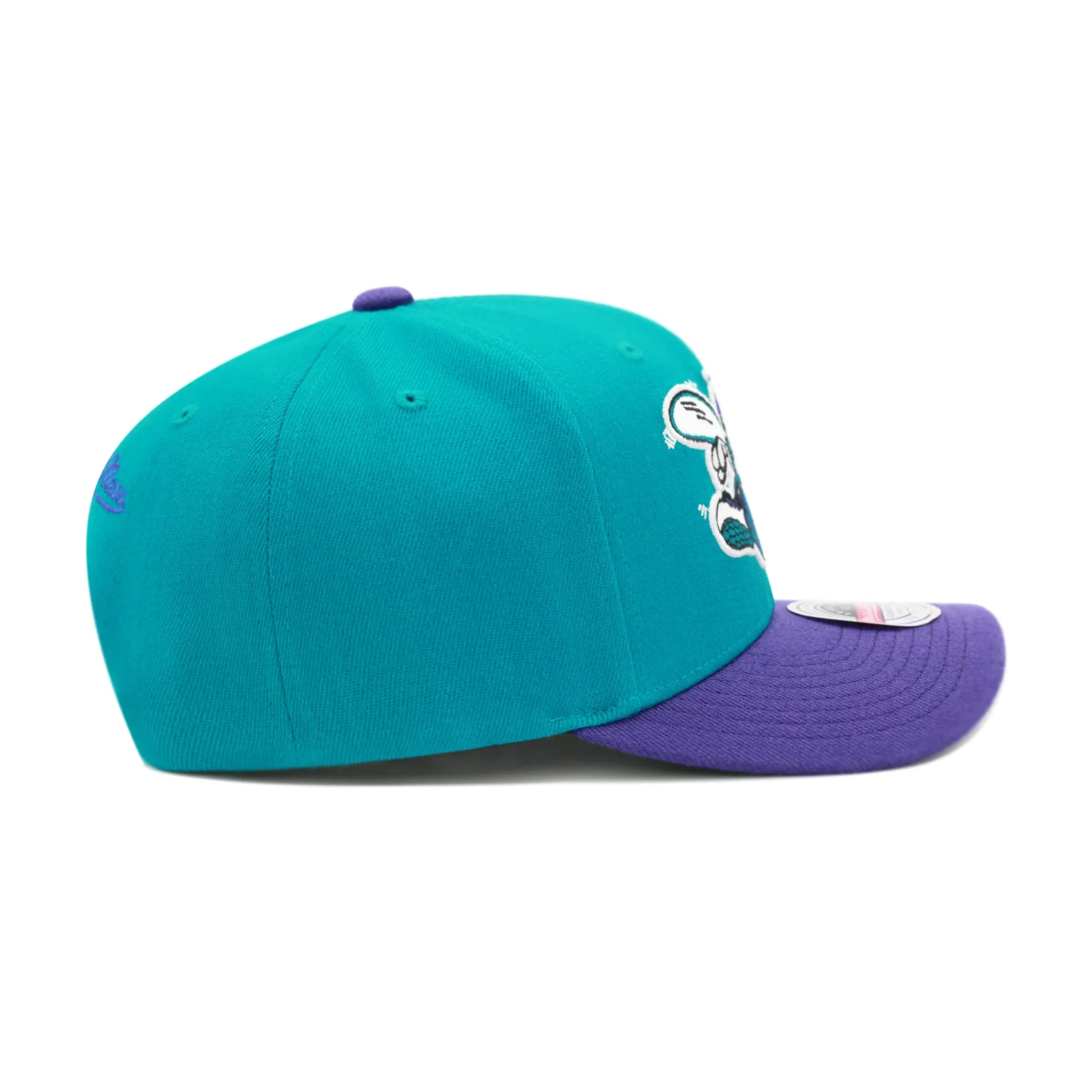 Mitchell & Ness Charlotte Hornets Team Two Tone Red Line Solid Flex Snapback Cap, turkusowy, rozmiar uniwersalny
