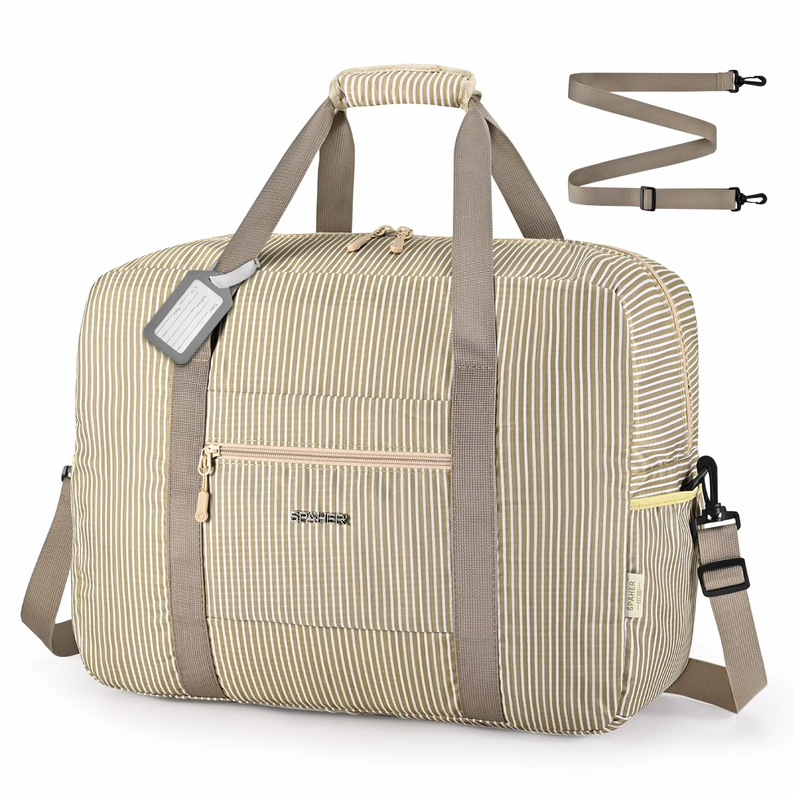 SPAHER Torba Podróżna Easyjet 45x36x20 Składana Wodoodporna Bagaż Podręczny Cabin Bag z Odłącznymi Paskami