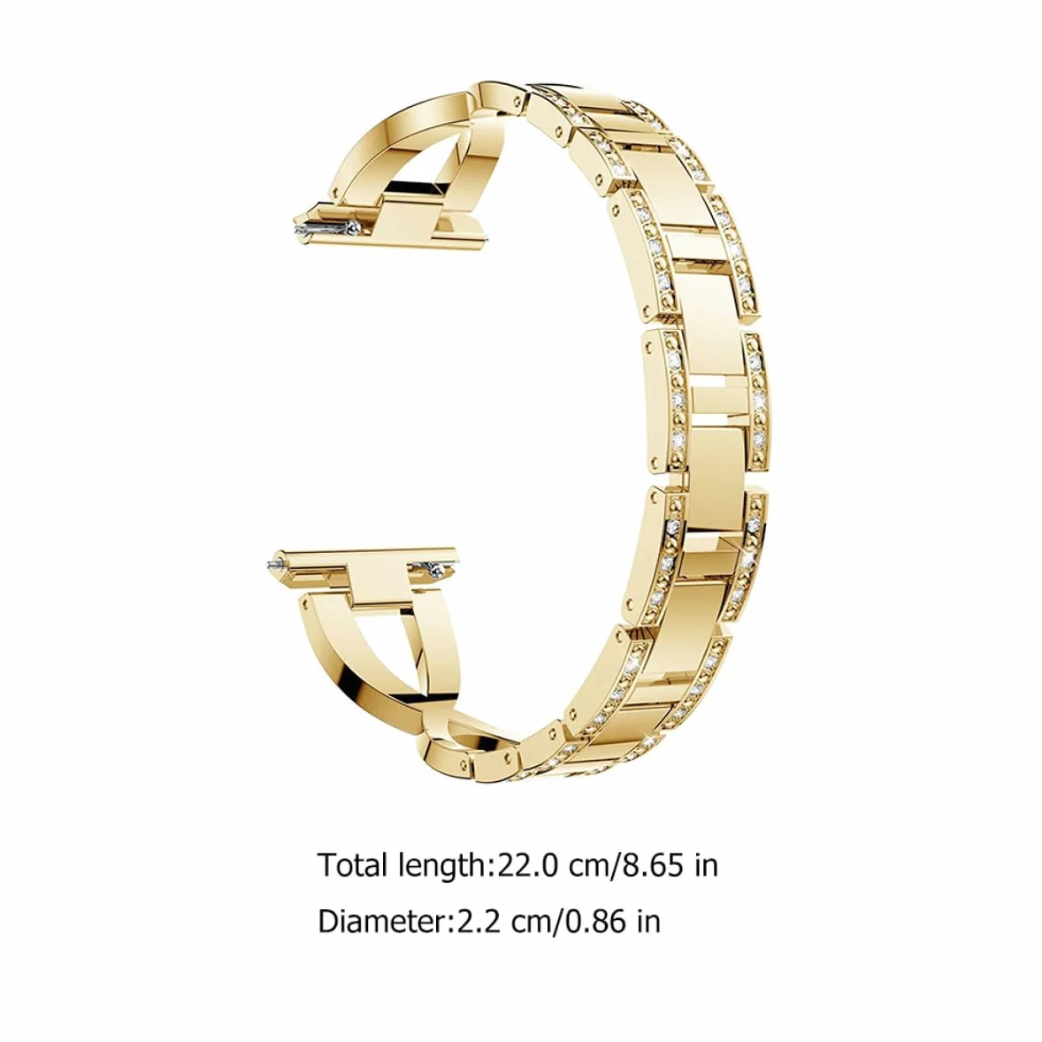 1 Pasek Do Zegarka Opaska Na Nadgarstek Link Przyjazny Dla Skóry Pasek 22Mm Pasek Do Smartwatcha Ze Stali Nierdzewnej Rhinestone Damskie Opaski Vintage Metalowy Pasek Do