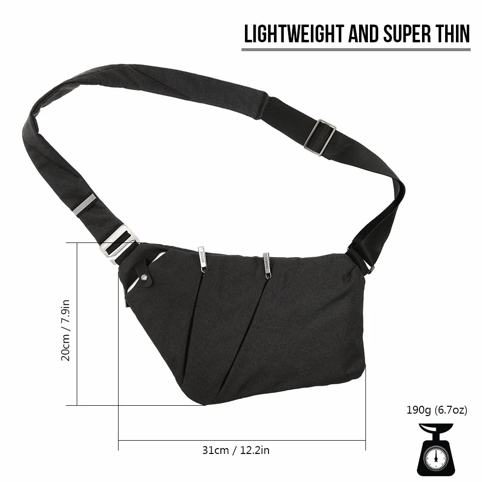 Lixada Lekka torba na piersi crossbody sportowa ochrona przed kradzieżą plecak dzienny
