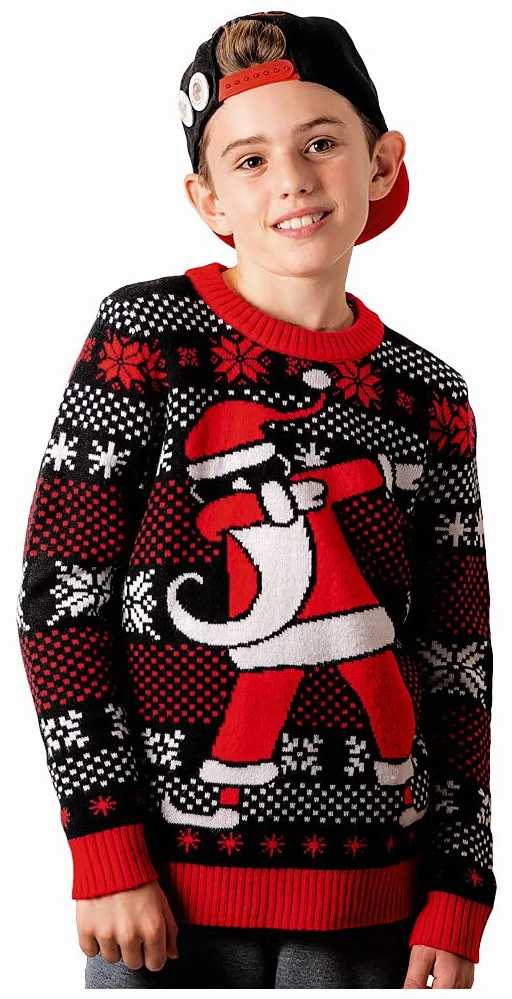 Sweter bożonarodzeniowy dla dzieci Dab Ugly, dzianina wielokolorowa 158
