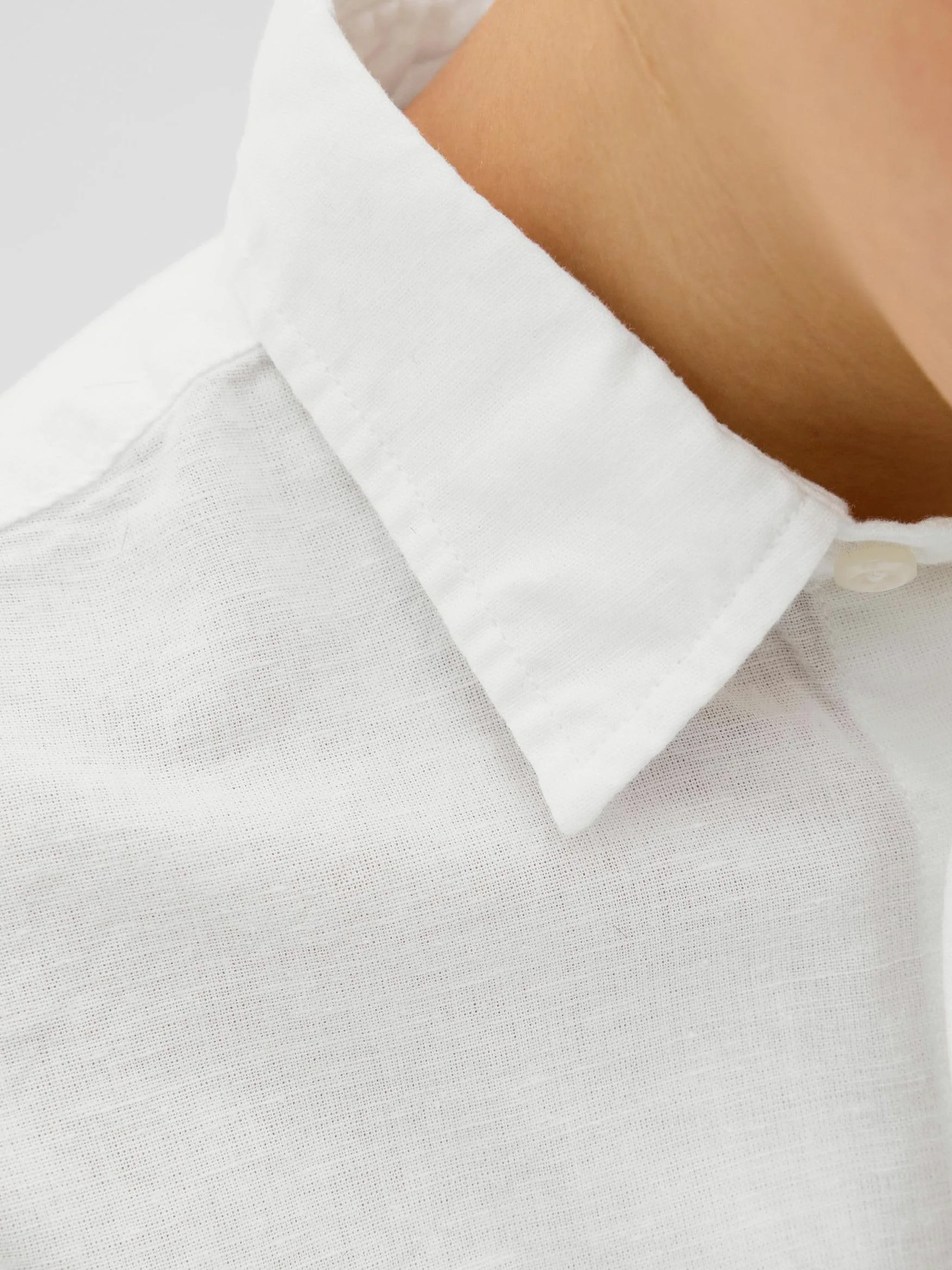 JACK&JONES JUNIOR Chłopięca koszulka Jjebreeze Ls Sn Jnr koszula z długim rękawem, biały, 164