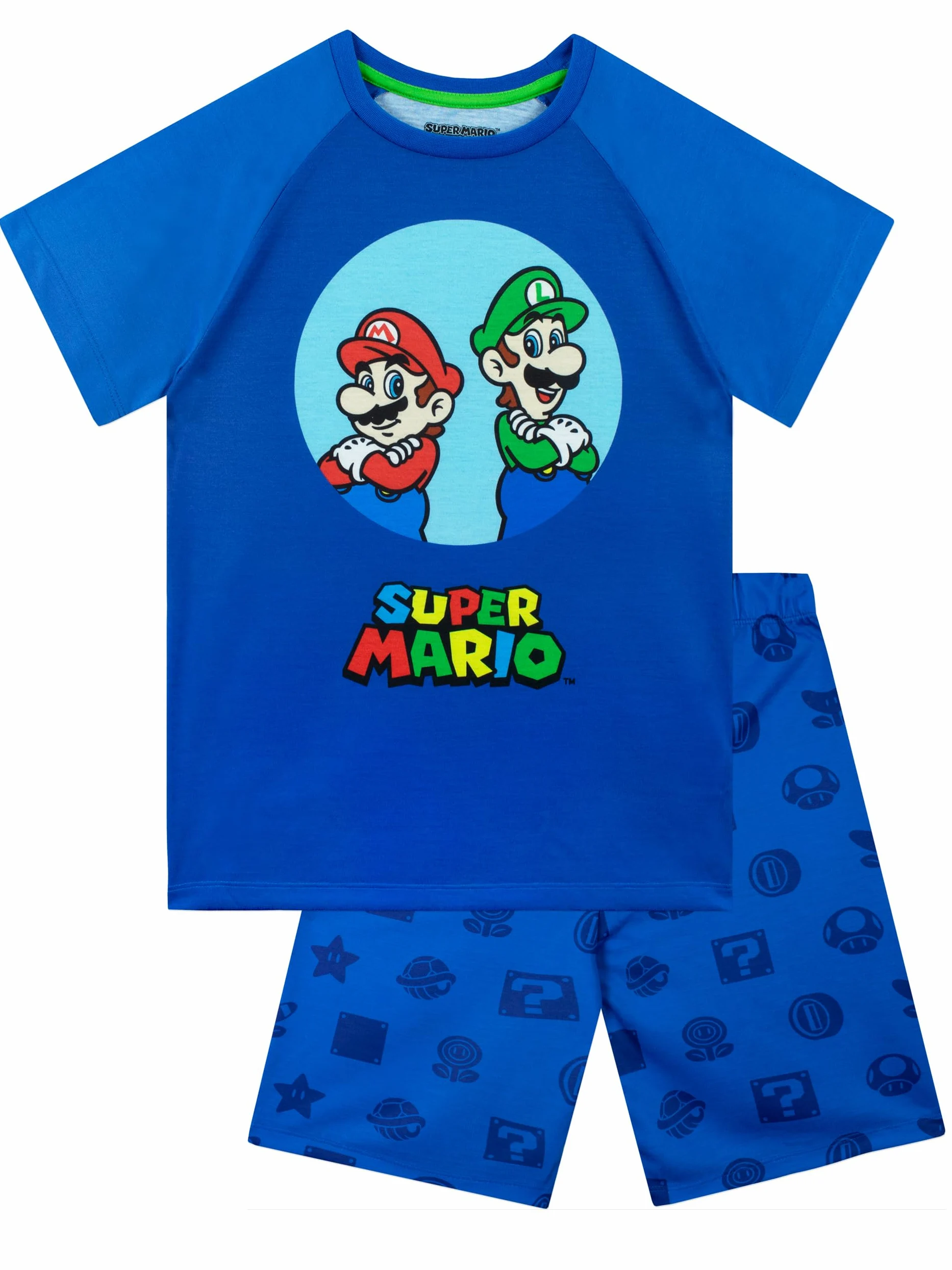 Piżama Super Mario | Piżama Chłopięca Mario I Luigi | Chłopięce Krótkie Piżamy | Oficjalne Towary Mario