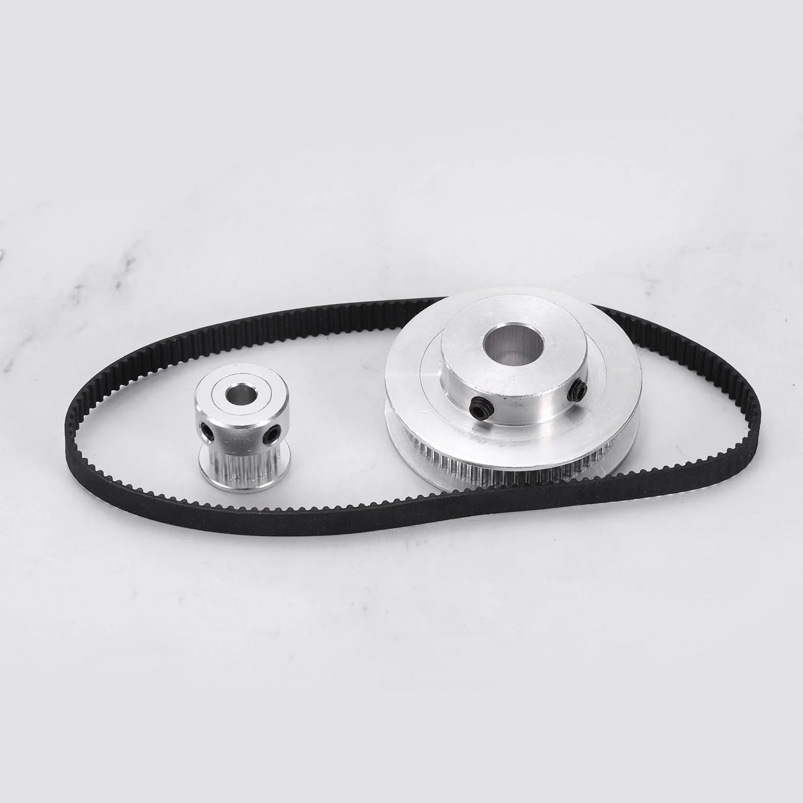 QUARKZMAN GT-2 koło synchroniczne 20 i 60 zębów 5&10 mm otwór, koło zębate ze stopu aluminium z 1 szt. długość 280 mm szerokość 6 mm pasek do drukarki 3D, maszyna CNC (20-60T-5i 10B-6)