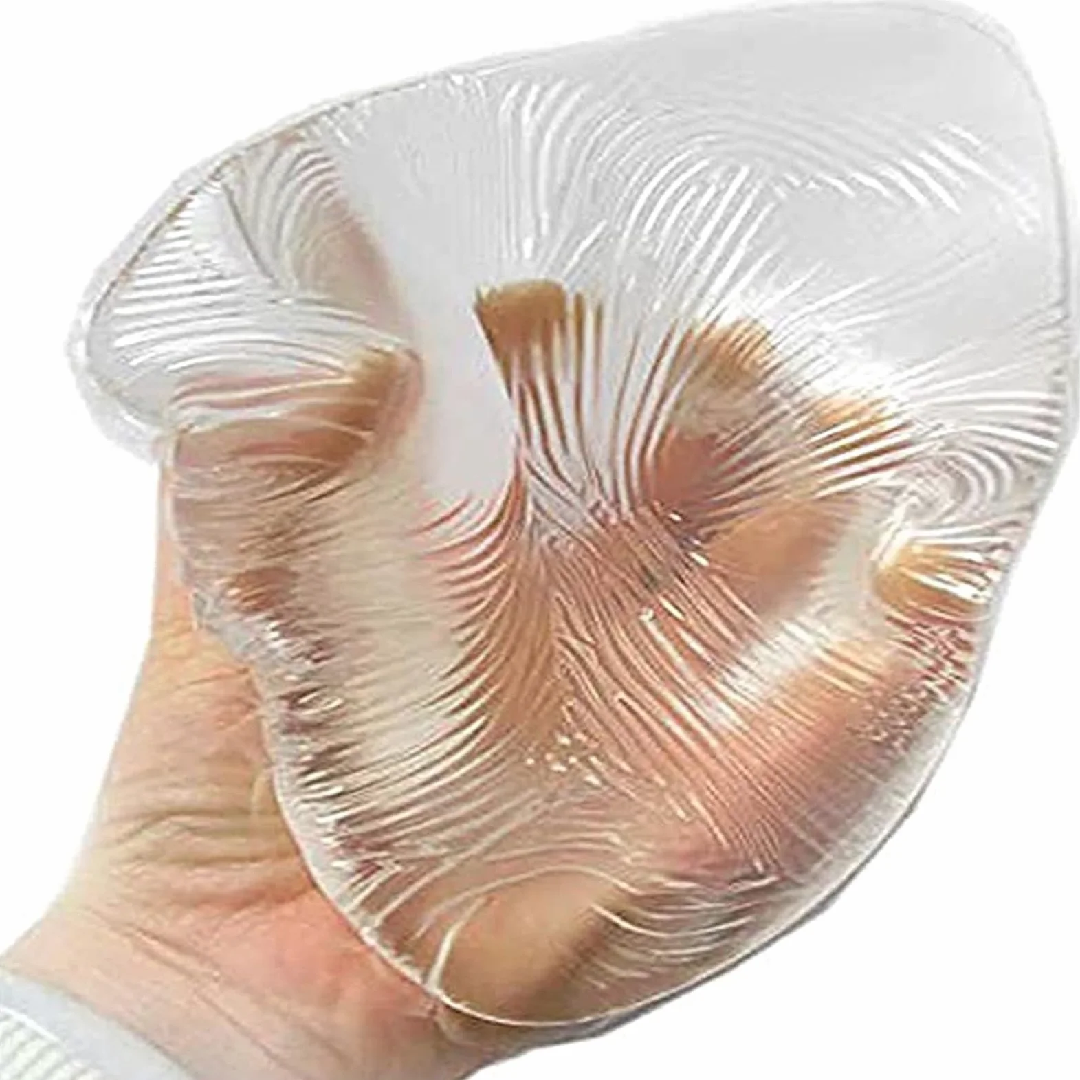 Transparent,DD~cup 800g/pair,OSEMISS 1 para miękkich przezroczystych silikonowych form piersi, samoprzylepne trójkątne wkładki wzmacniające biustonosz do kostiumu kąpielowego bikini
