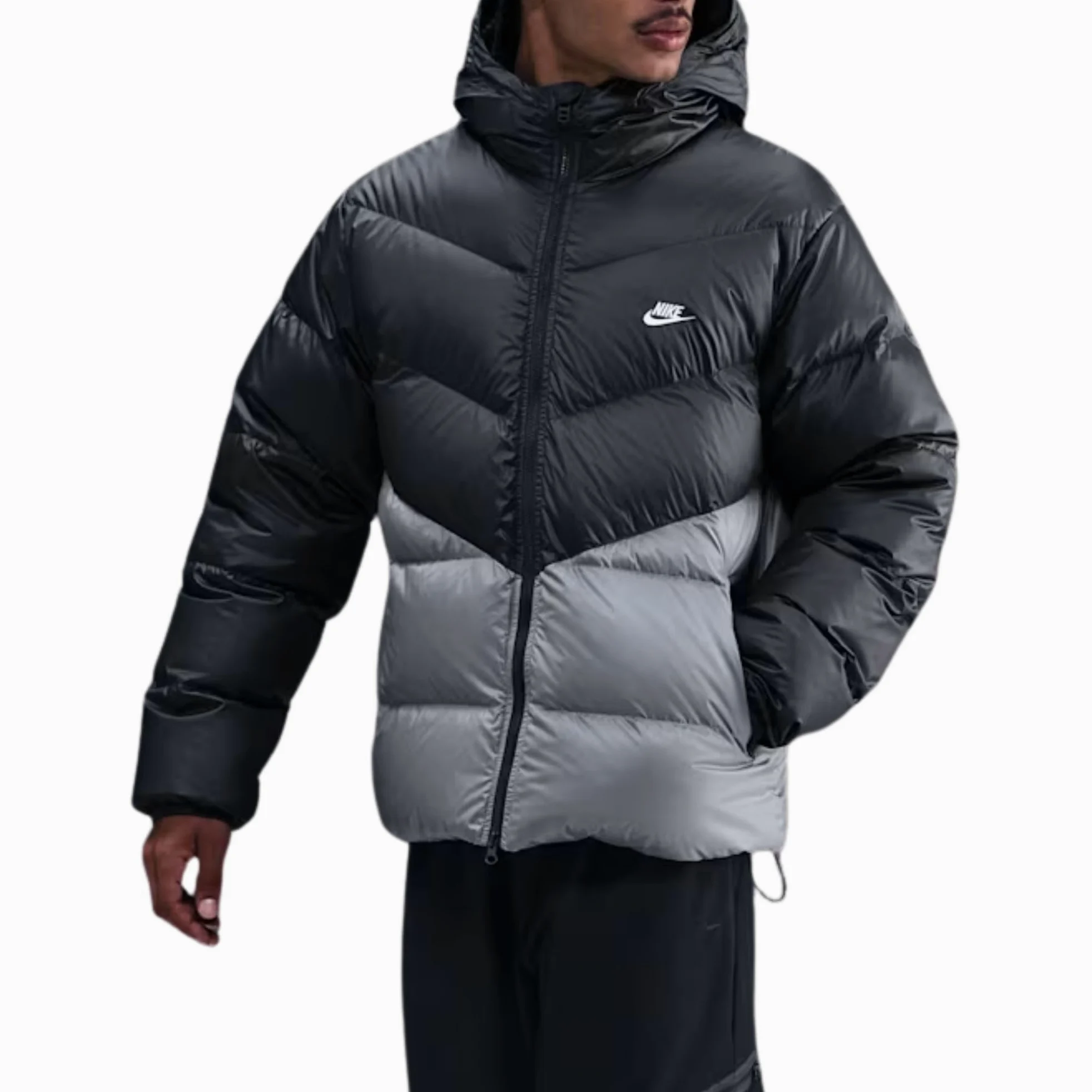 NIKE Jordan chłopięca kurtka bomberka z kapturem Big Logo czarne kod 95D647-023