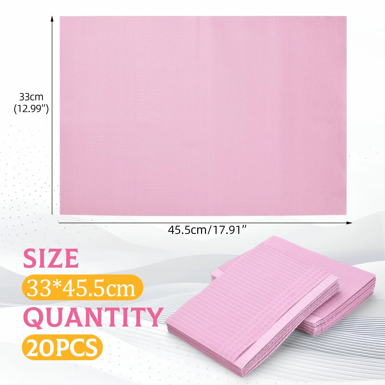 ATOMUS 20 sztuk jednorazowych podkładek wodoodpornych zabezpieczających przed wyciekiem czyste obrusy Underpad do salonu piękności tatuaż Protector Pad Liście (Pink)
