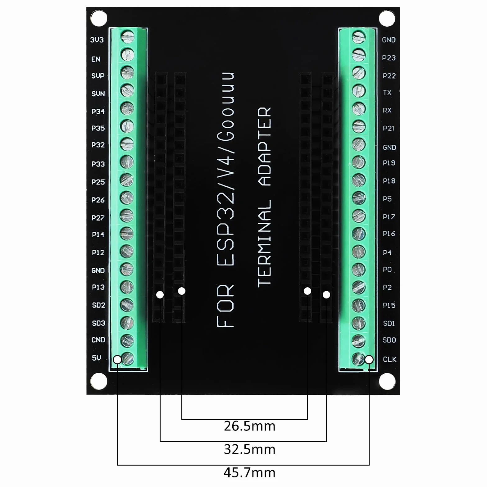 TNSLAND Zestaw 3 szt. ESP32-WROOM-32 Breakout Board 38PIN Shield GPIO 1 w 2 do 38pin ESP32 deska rozwojowa ESP32 Wroom Board Terminal Adapter rozszerzenie