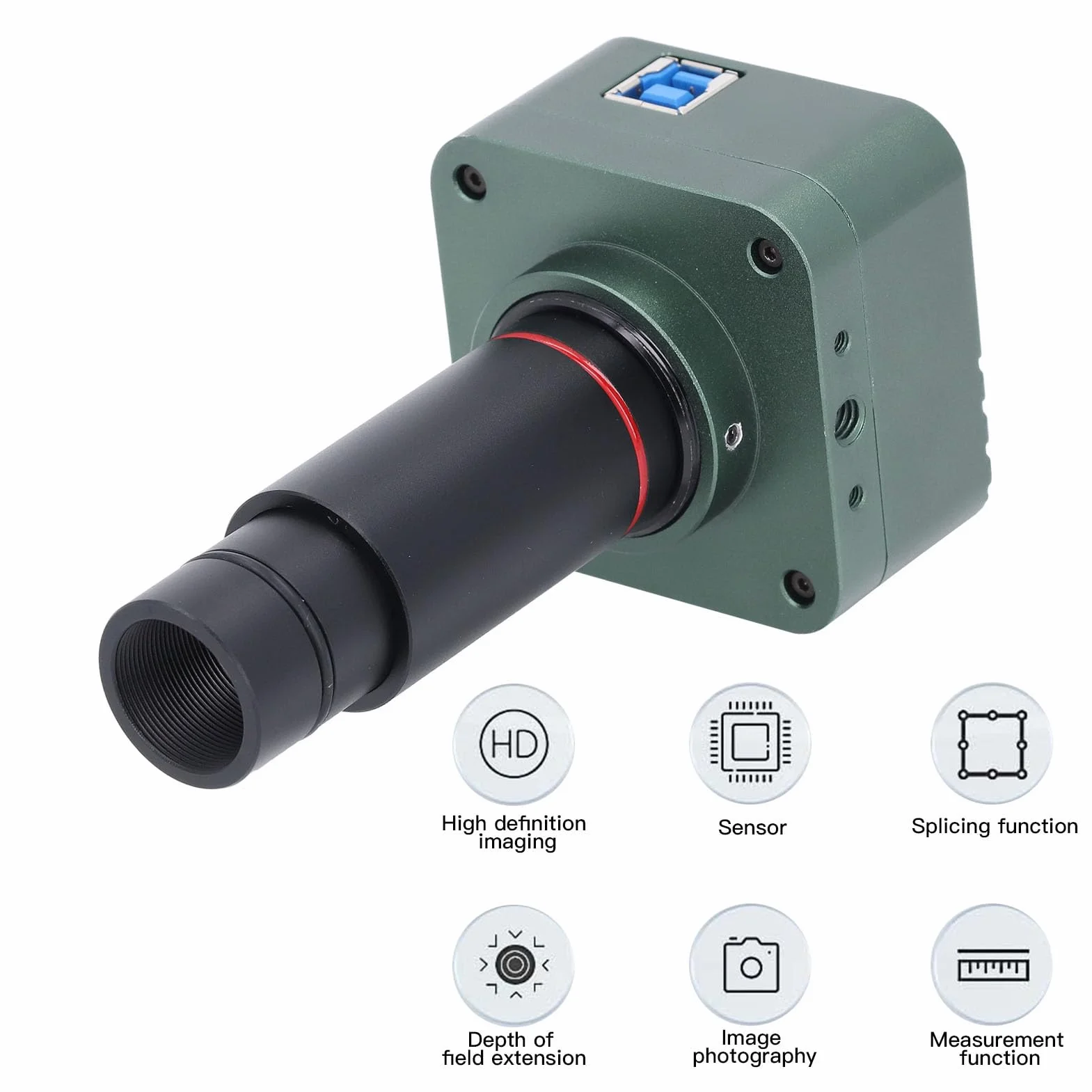Kamera z Mikroskopem USB 4K 8MP Cyfrowy Okular 0,5X Obiektyw dla XP 7 10 11 OS X 10.4.8 Później